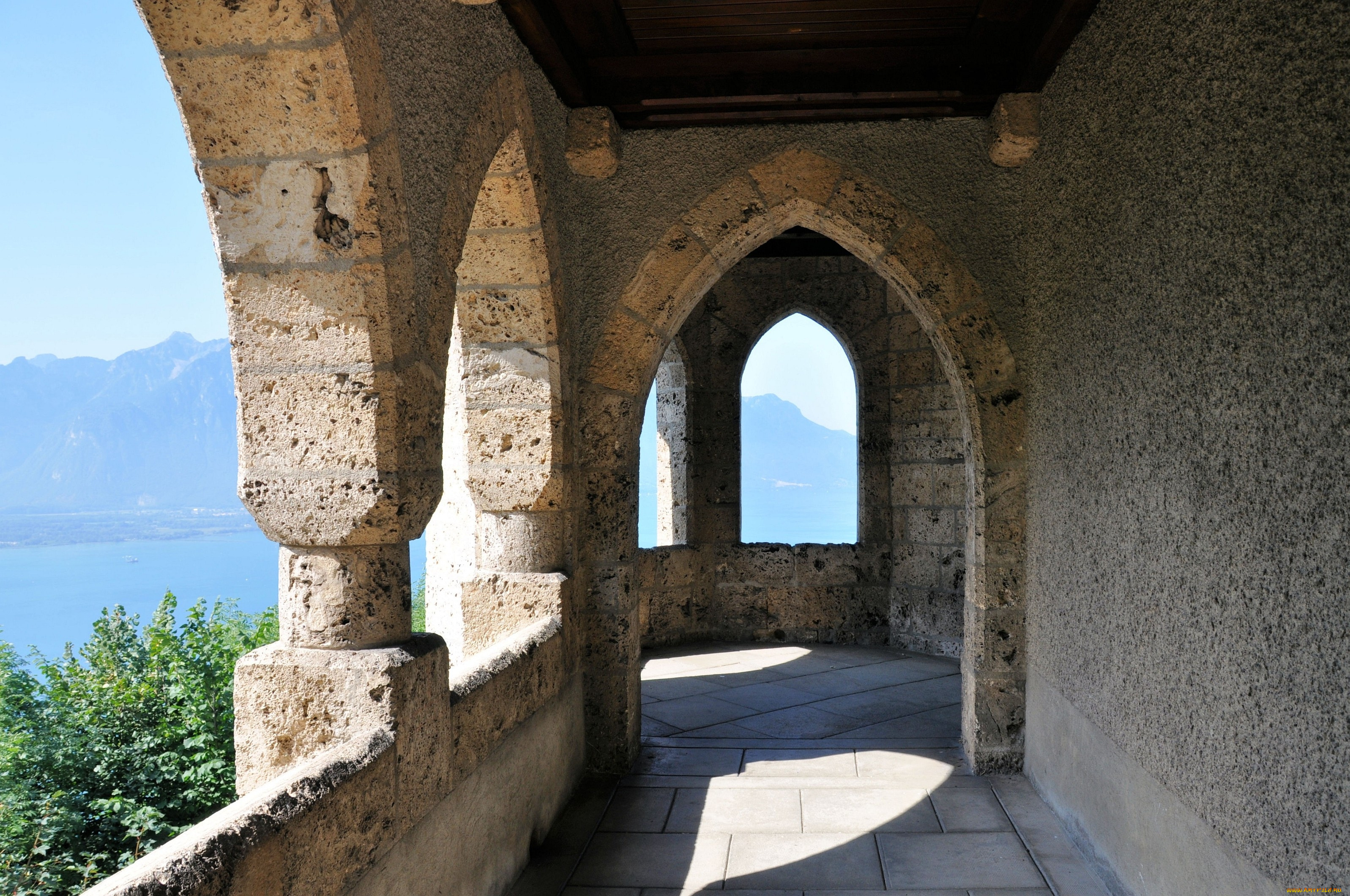 интерьер, веранды, террасы, балконы, арка, каменный