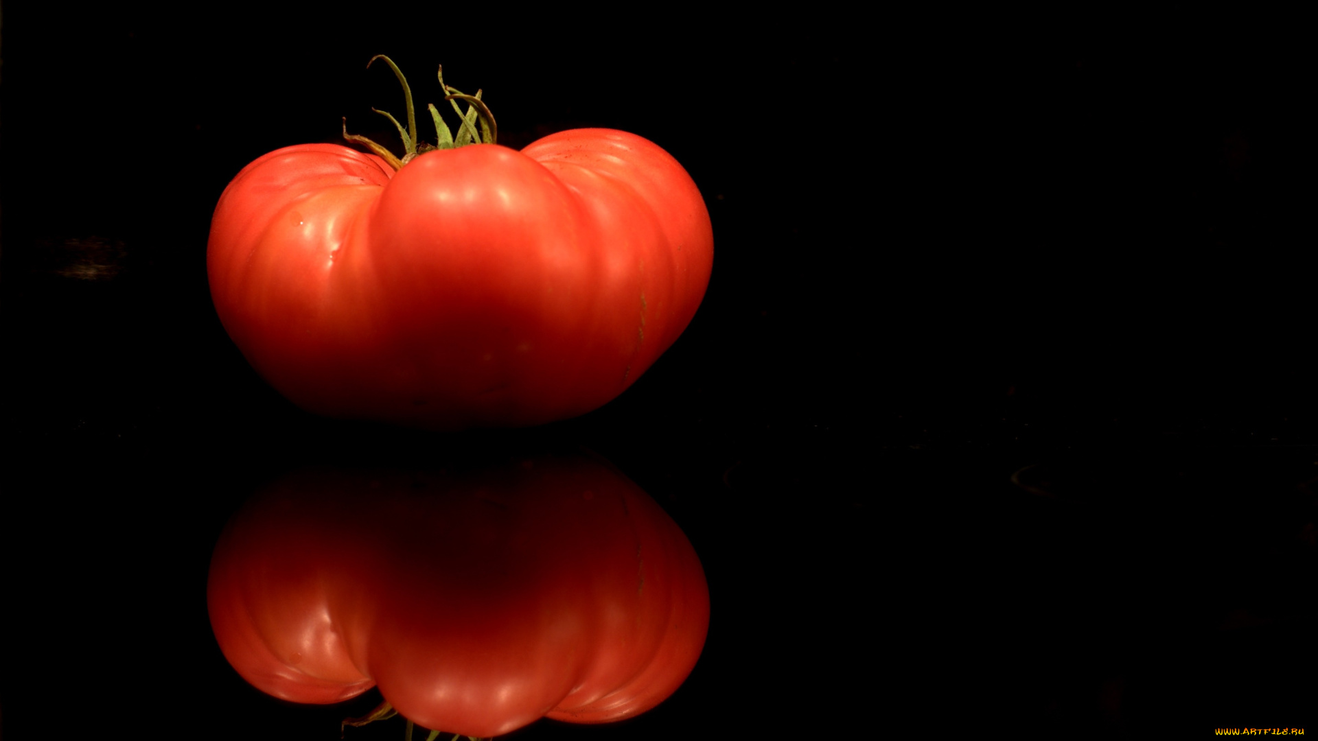еда, помидоры, красный, отражение