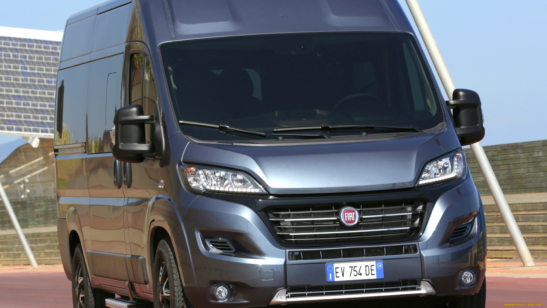 автомобили, fiat, синий, panorama, ducato