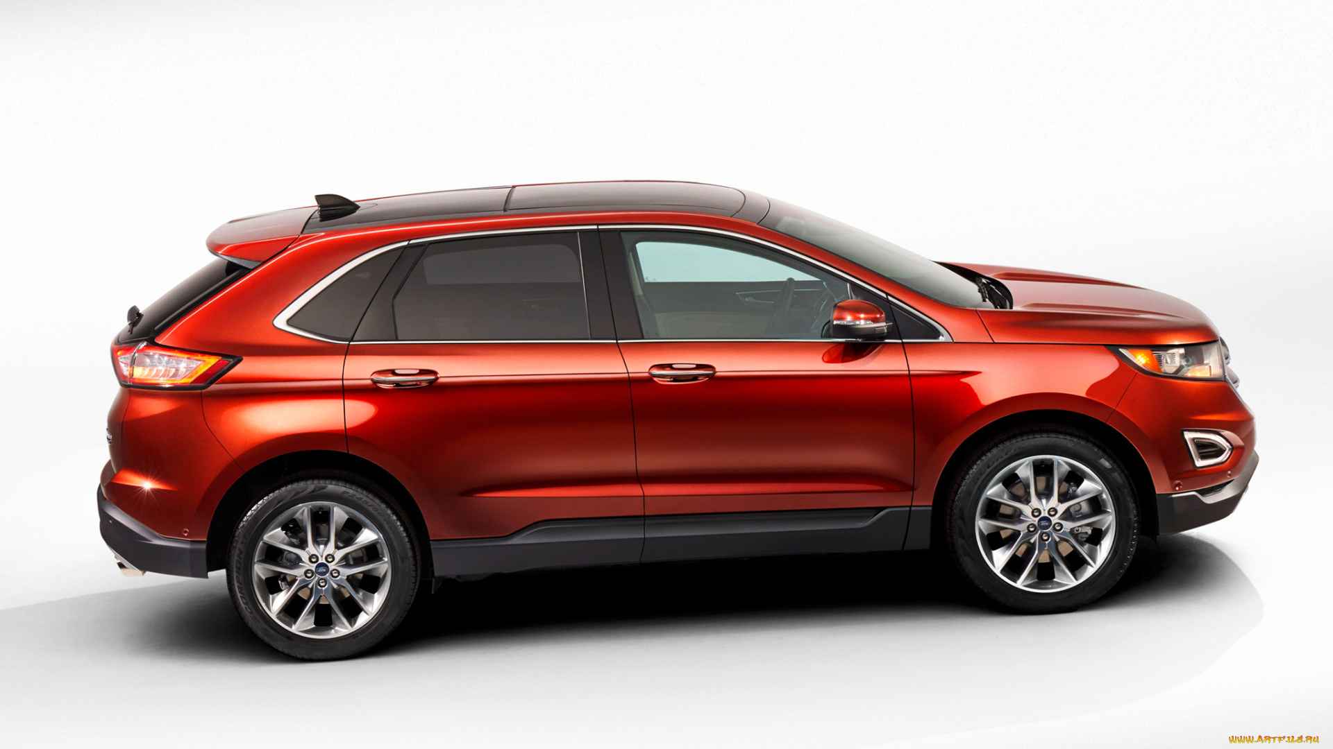 автомобили, ford, 2015г, красный, edge, titanium