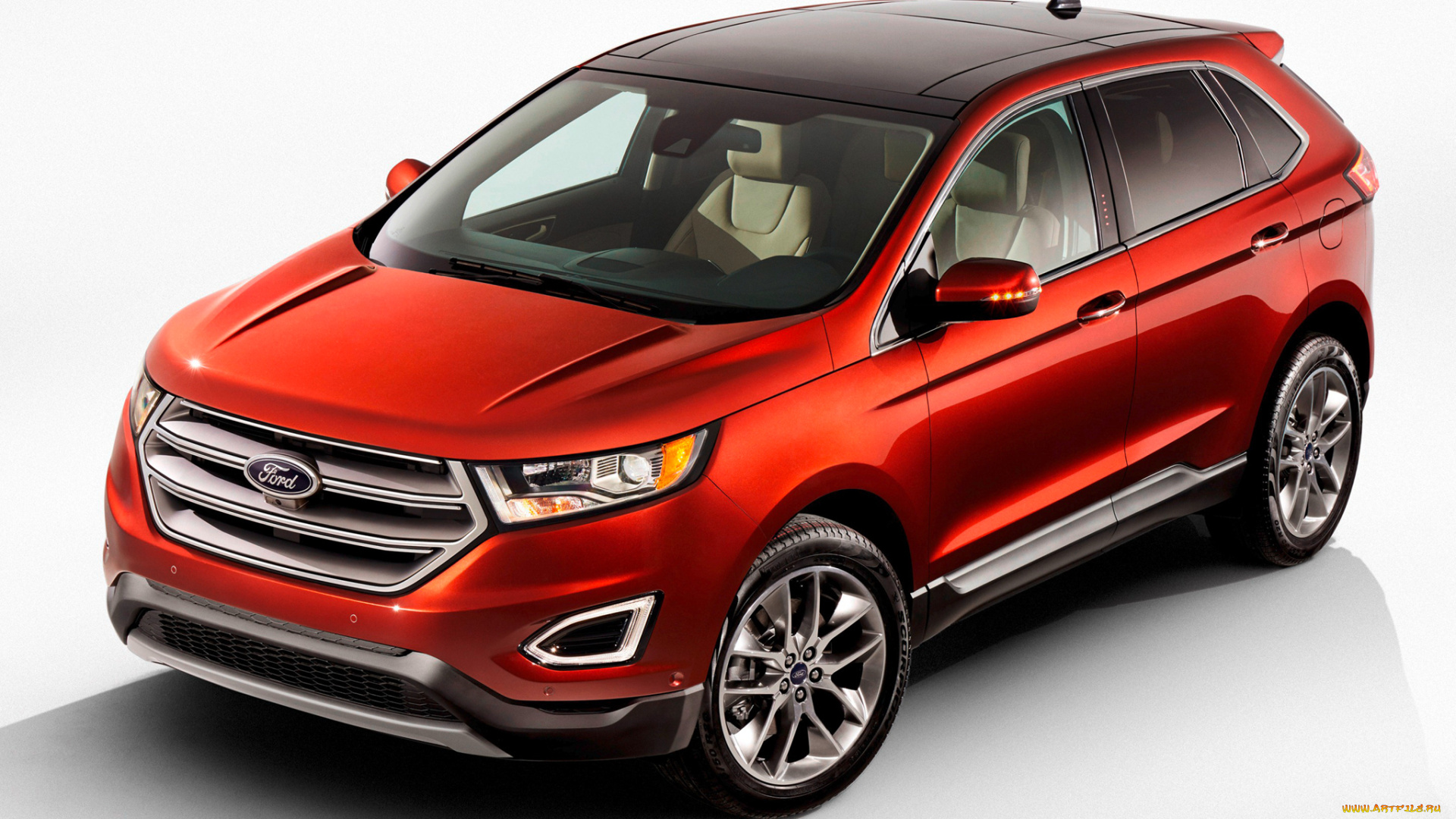 автомобили, ford, 2015г, titanium, edge, красный