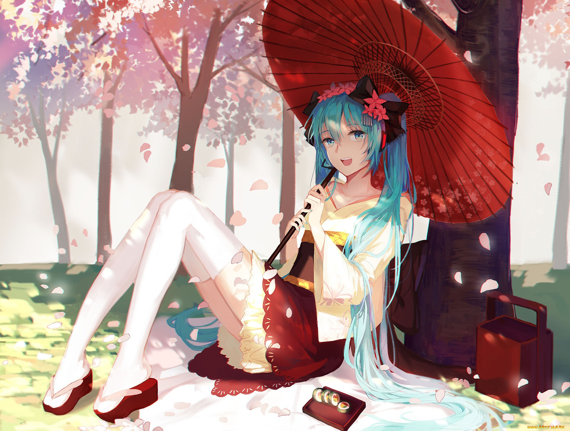 аниме, vocaloid, hatsune, miku, девушка