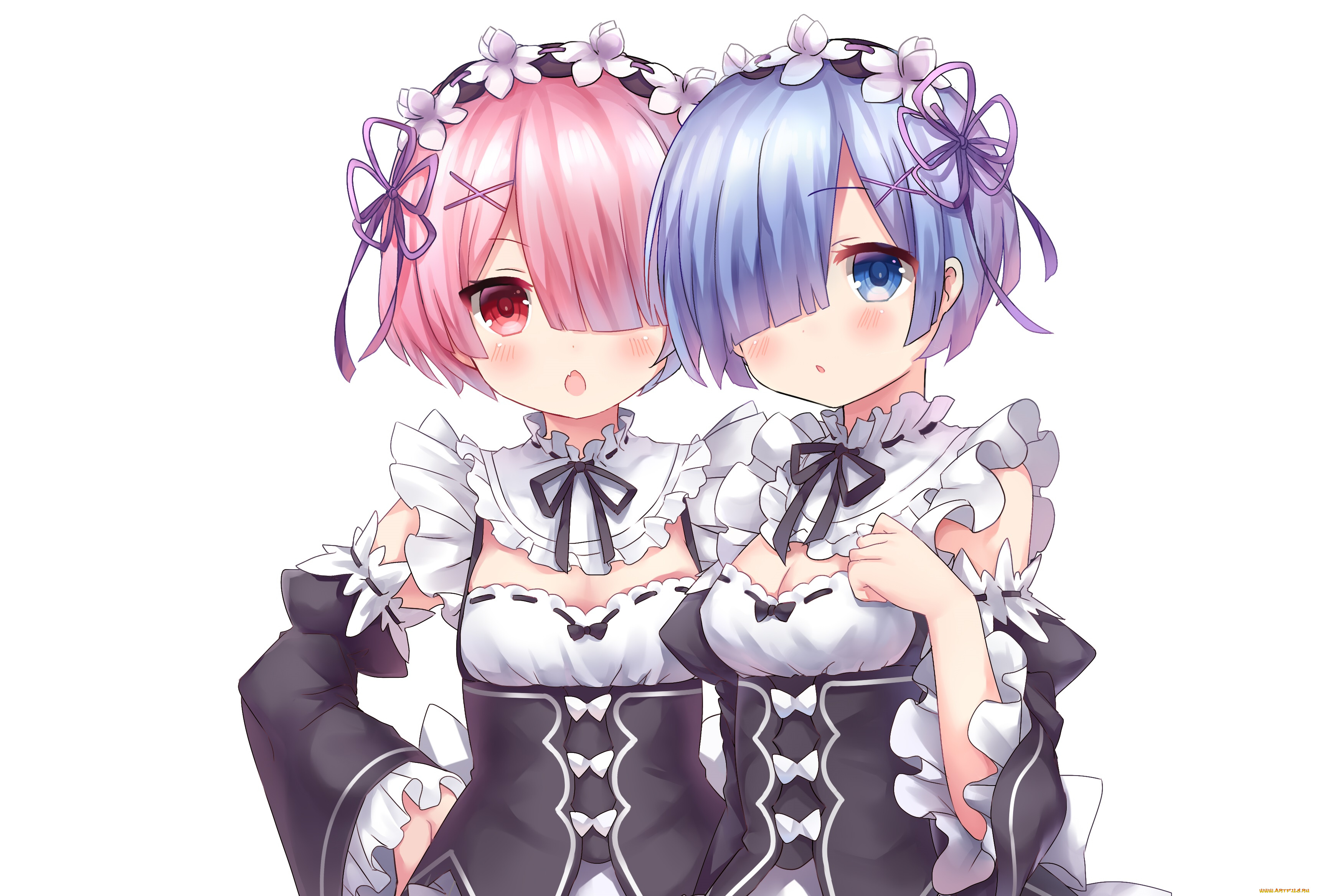 аниме, re, , zero, kara, hajimeru, isekai, seikatsu, девушки