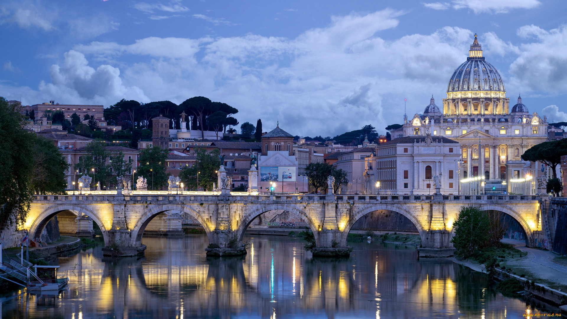 basilica, of, saint, peter, aelian, bridge, города, рим, , ватикан, , италия, basilica, of, saint, peter, aelian, bridge