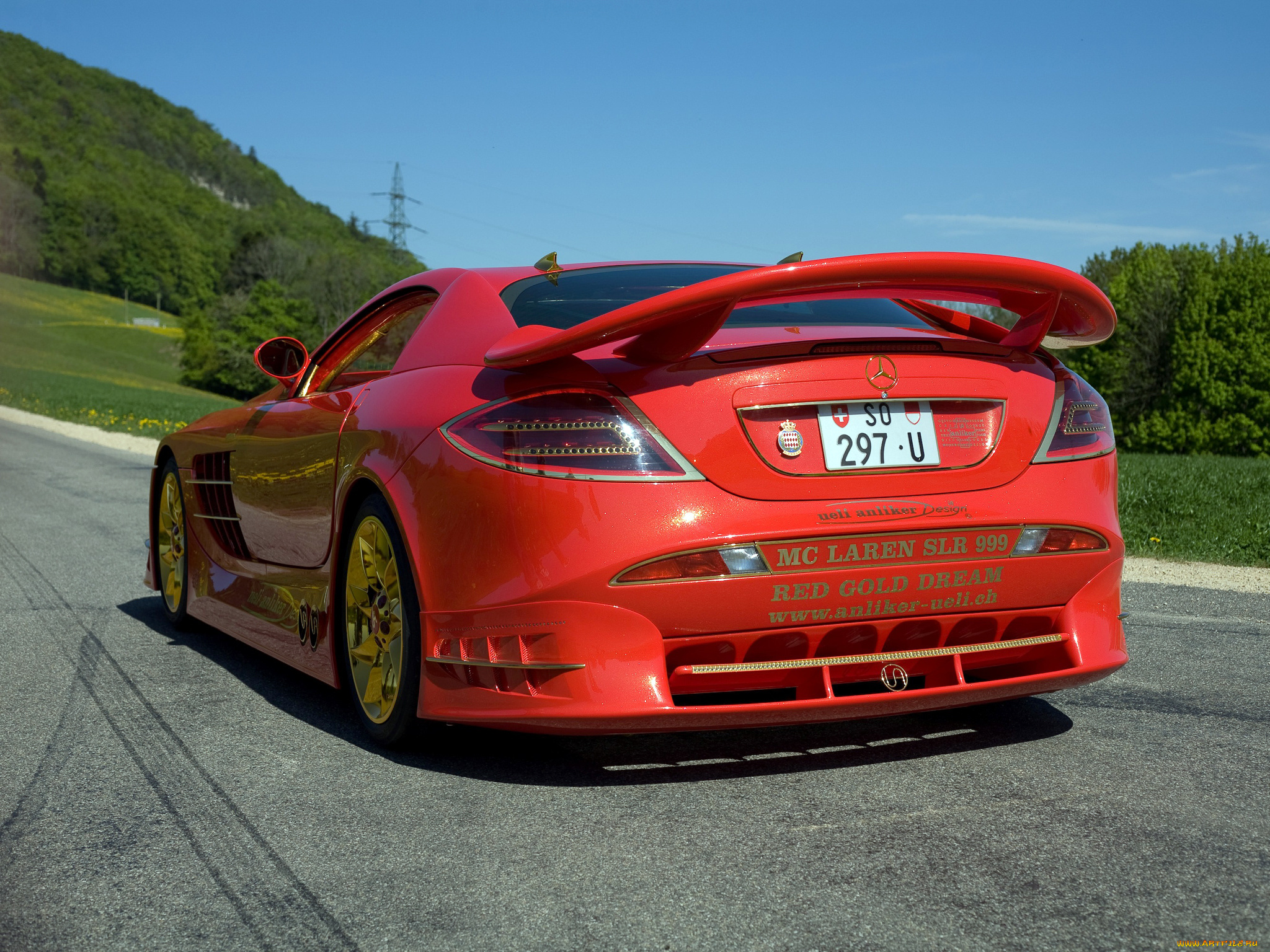 автомобили, mercedes-benz, gold, red, dream, красный, anliker, 2011г, 999, mclaren, slr