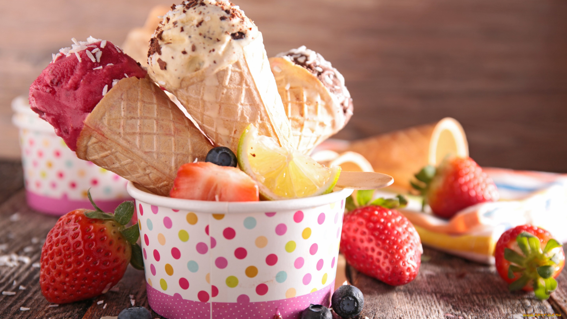 еда, мороженое, , десерты, ягоды, сладкое, десерт, клубника, strawberry, fresh, berries, dessert, sweet, ice, cream