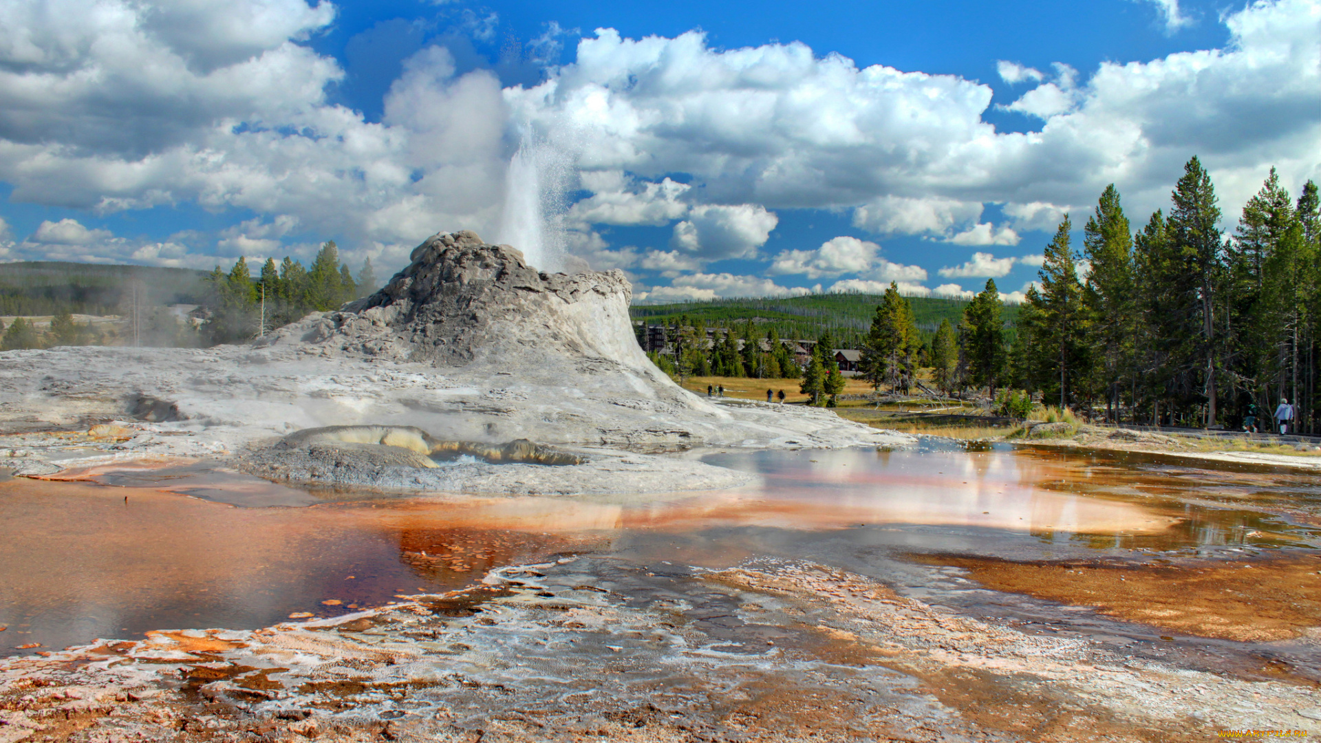 yellowstone, природа, стихия, гейзер