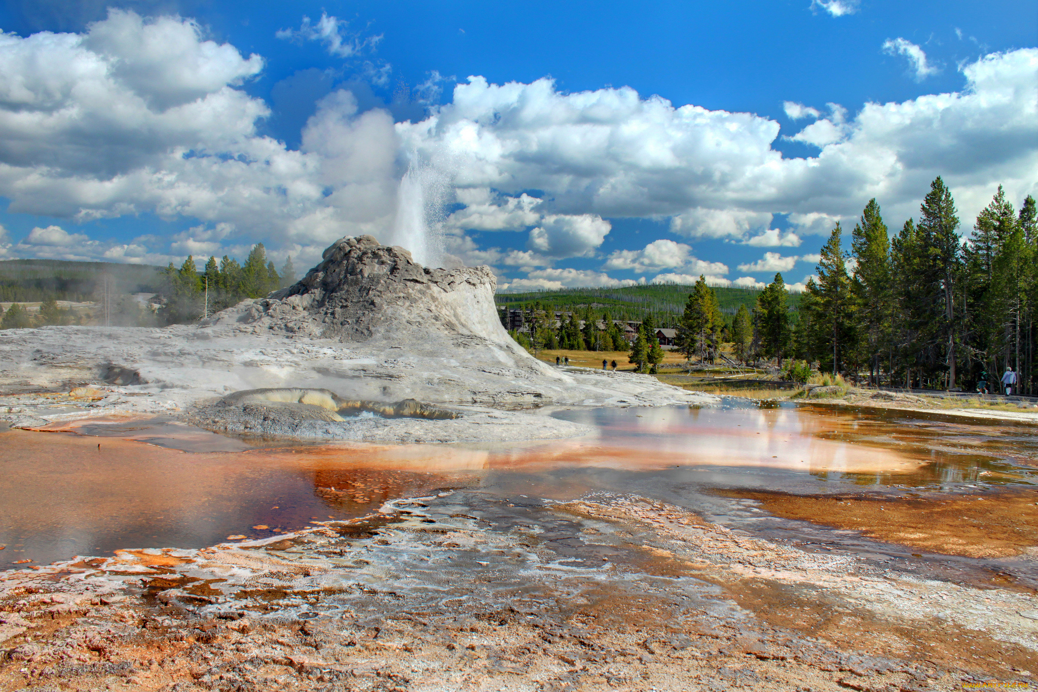 yellowstone, природа, стихия, гейзер