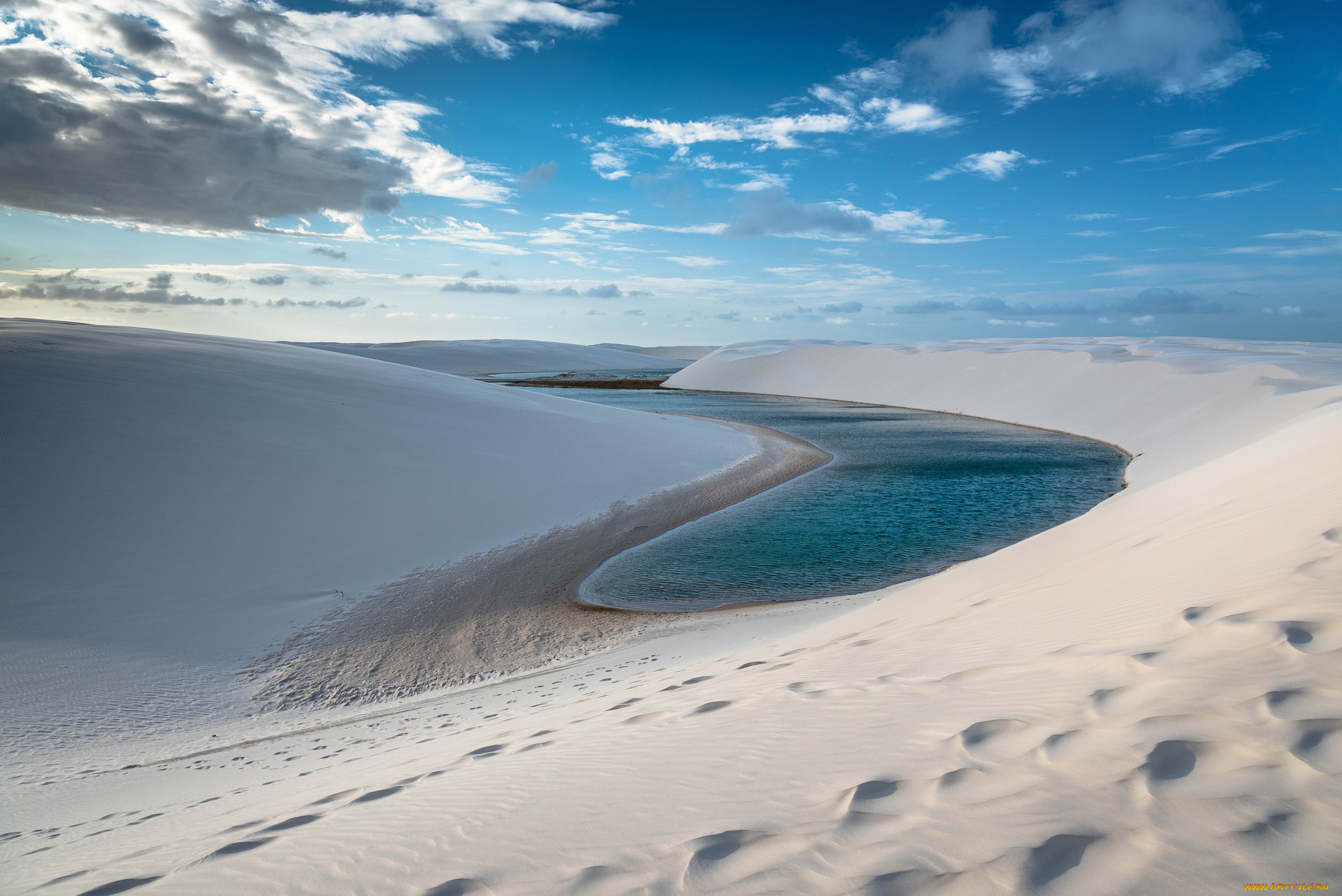 природа, реки, озера, песок, вода, небо, maranhаo, brasil