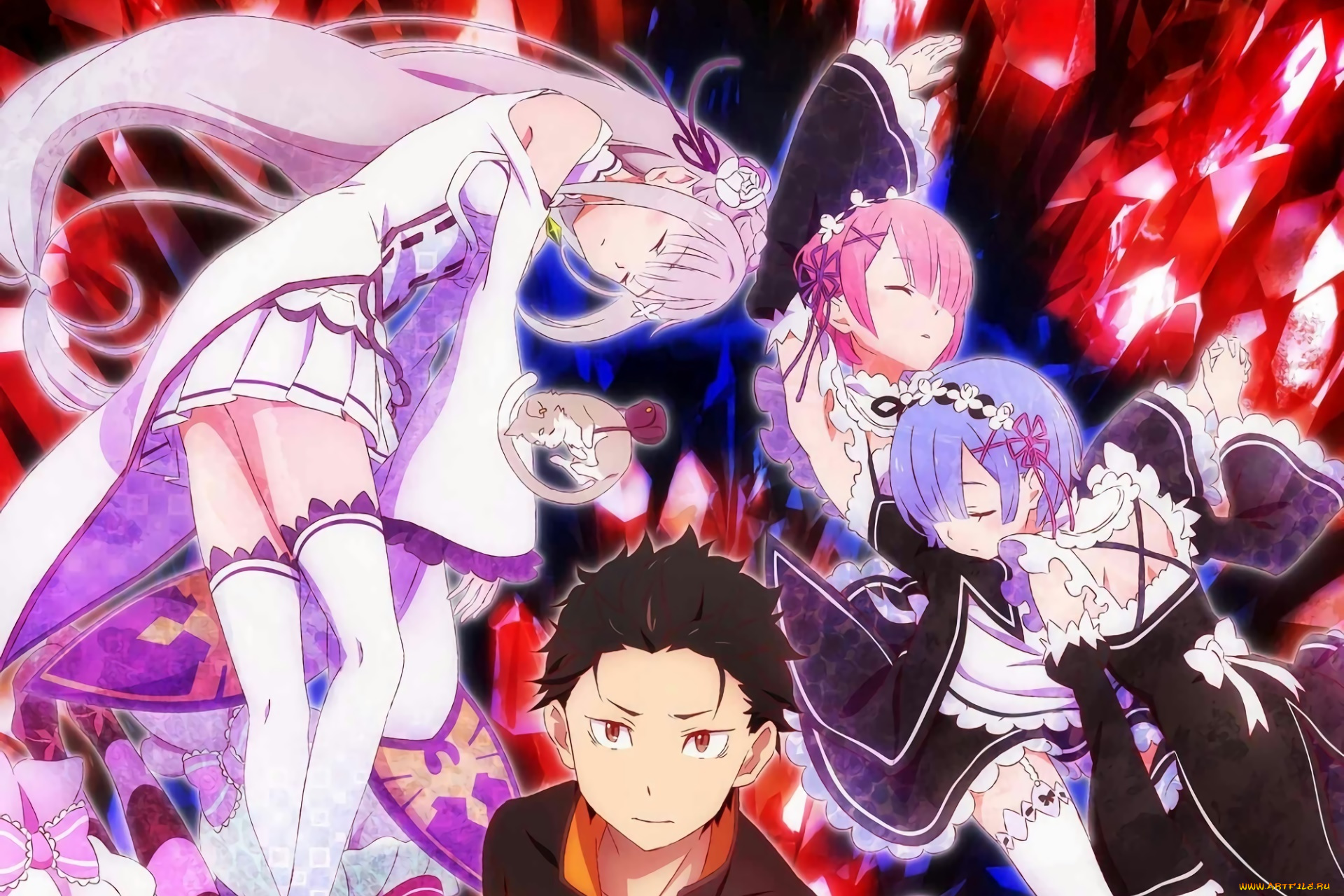 аниме, re, , zero, kara, hajimeru, isekai, seikatsu, персонажи