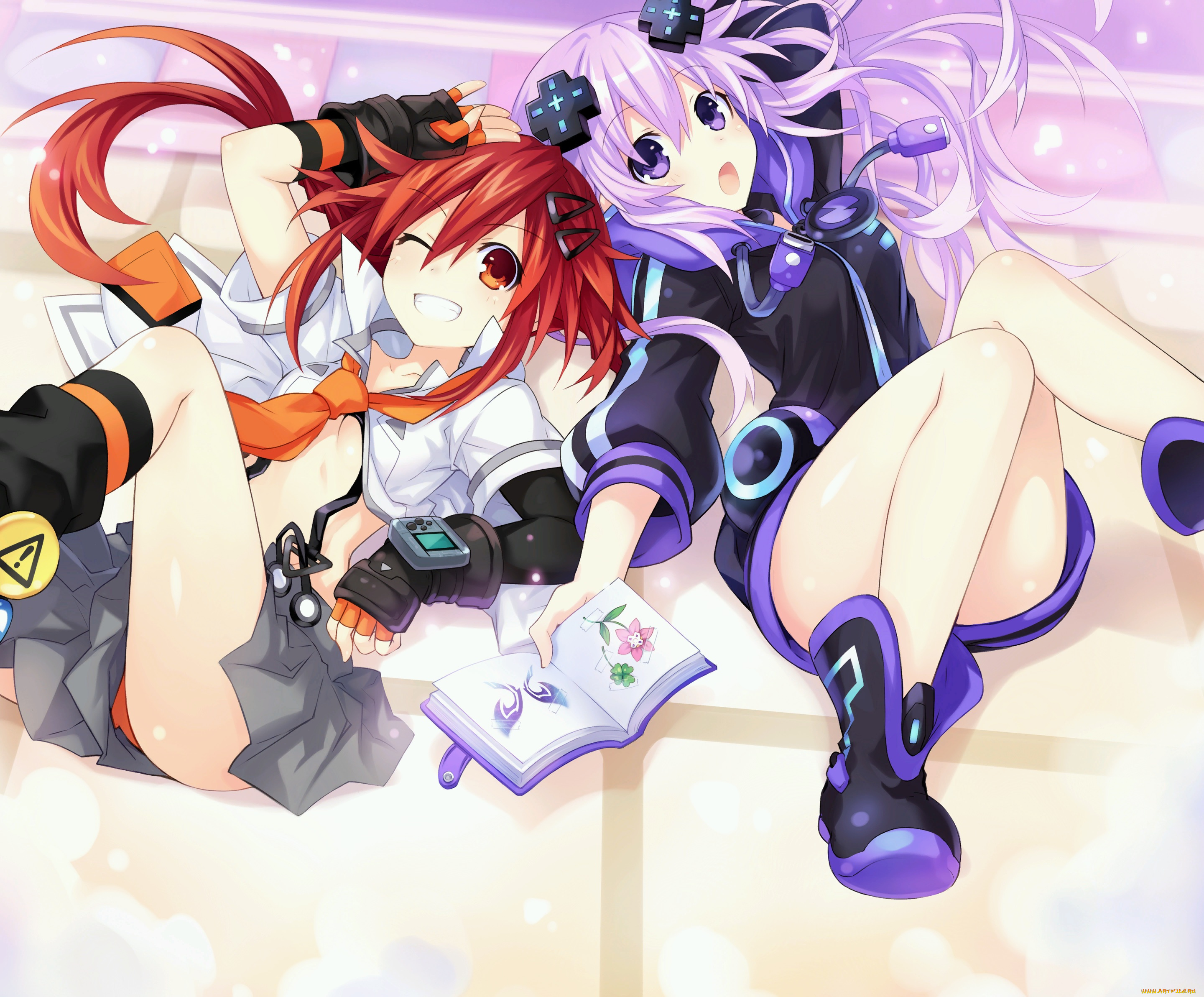 аниме, hyperdimension, neptunia, девушки