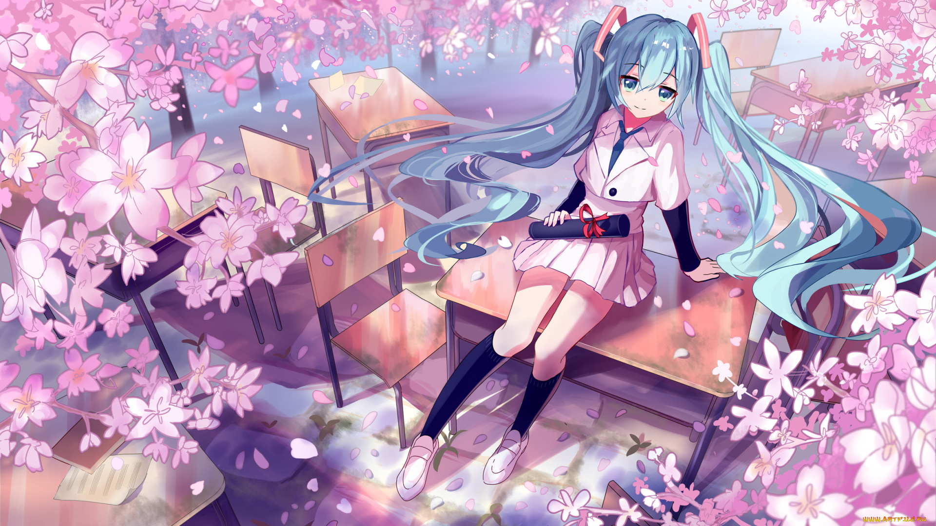 аниме, vocaloid, hatsune, miku