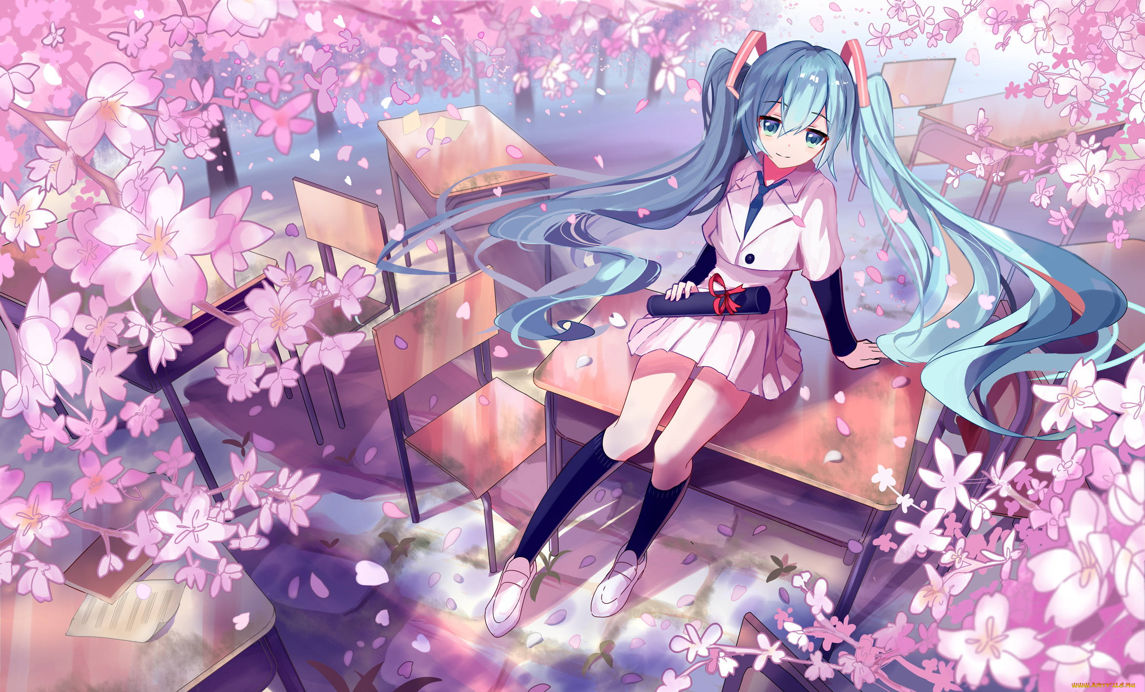 аниме, vocaloid, hatsune, miku