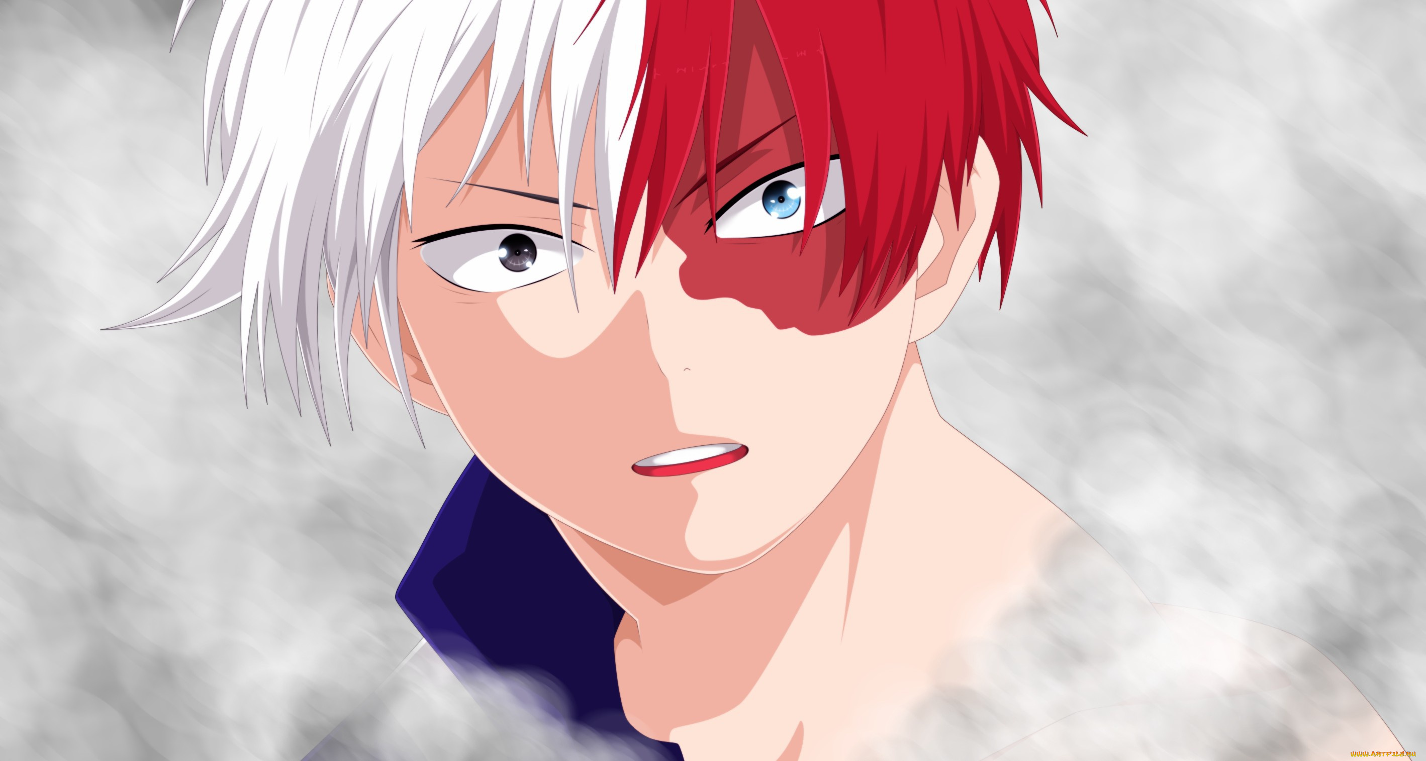 аниме, boku, no, hero, academia, my, hero, academia, powerful, shouto, todoroki, boku, no, oriental, japanese, asiatic, asian, ice, by, parokas, boy, manga, fire, strong, yuusha, anime