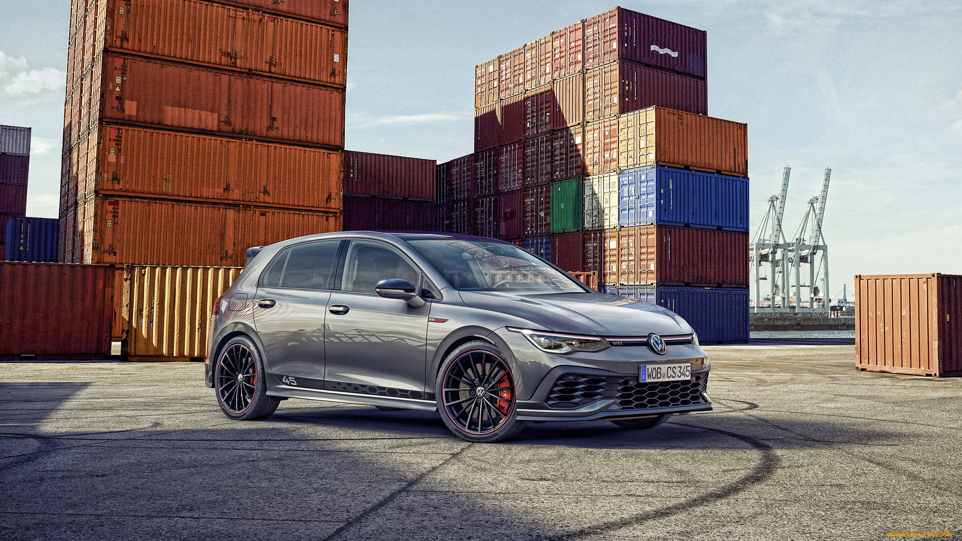 volkswagen, golf, gti, clubsport, 45, , 2021, автомобили, volkswagen, эктерьер, вид, спереди, контейнер, хэтбек, фольцваген, тюнинг, гольф