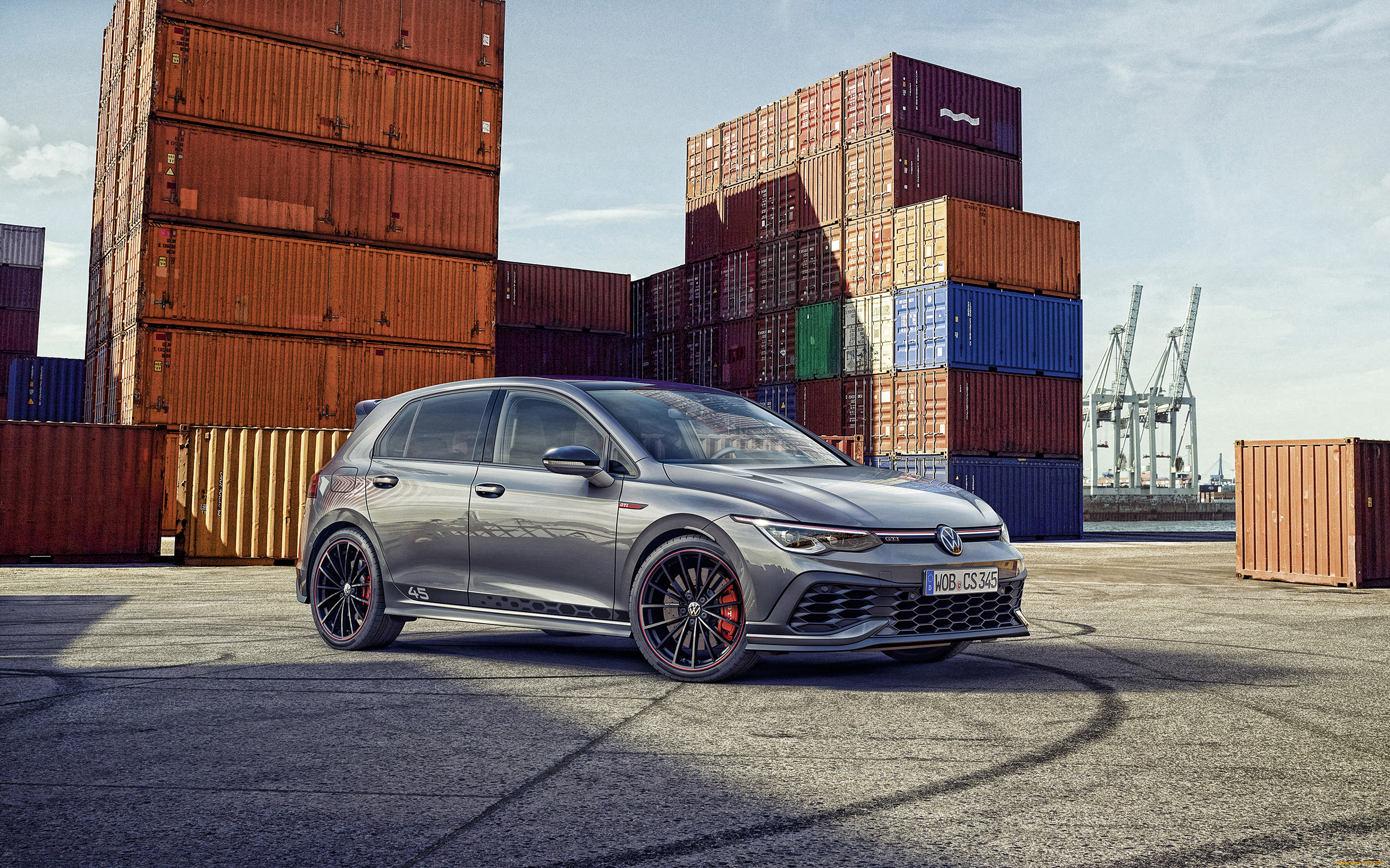 volkswagen, golf, gti, clubsport, 45, , 2021, автомобили, volkswagen, эктерьер, вид, спереди, контейнер, хэтбек, фольцваген, тюнинг, гольф