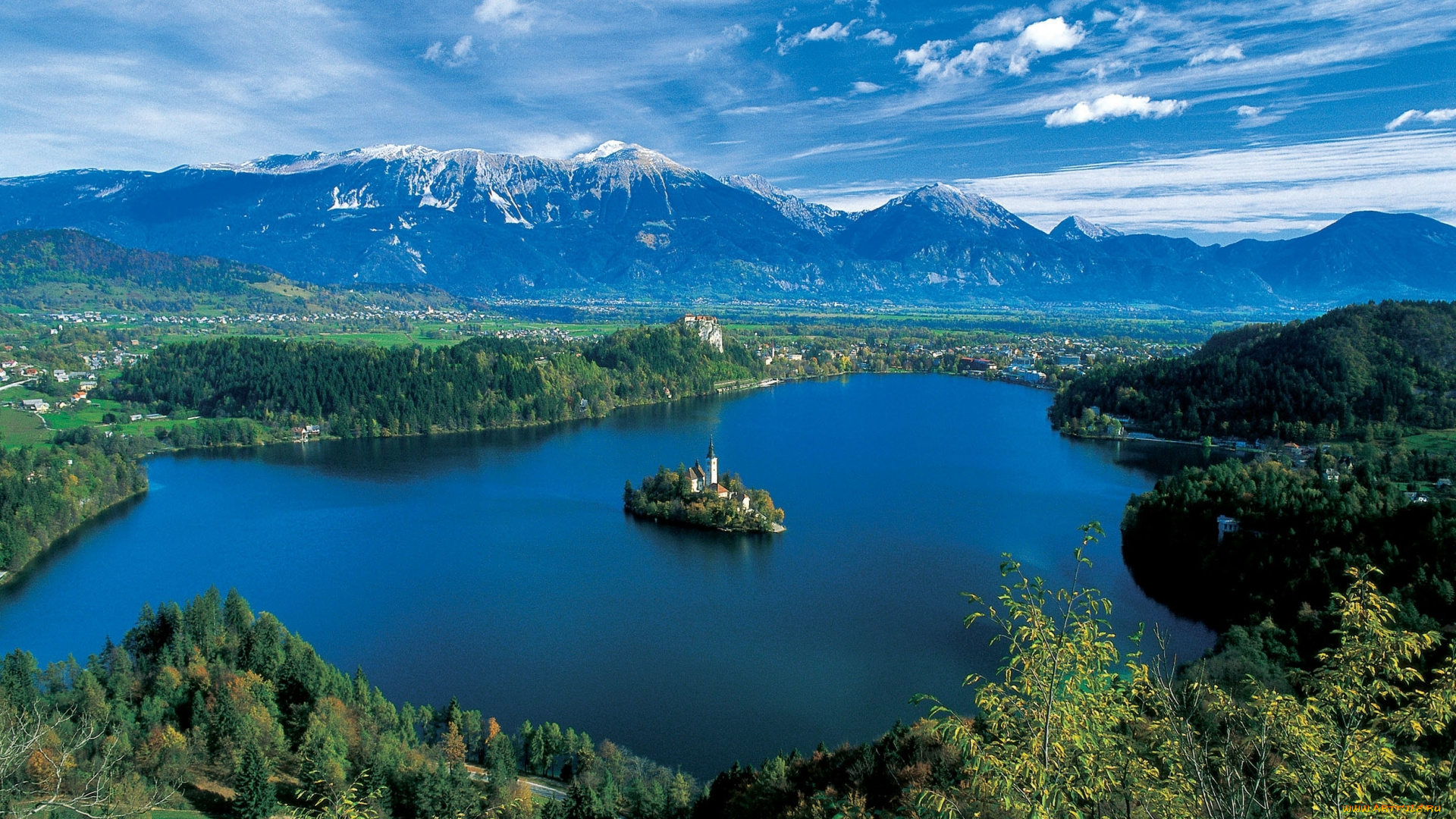 lake, bled, slovenia, природа, реки, озера, словения, озеро, блед, пейзаж, остров, церковь, горы