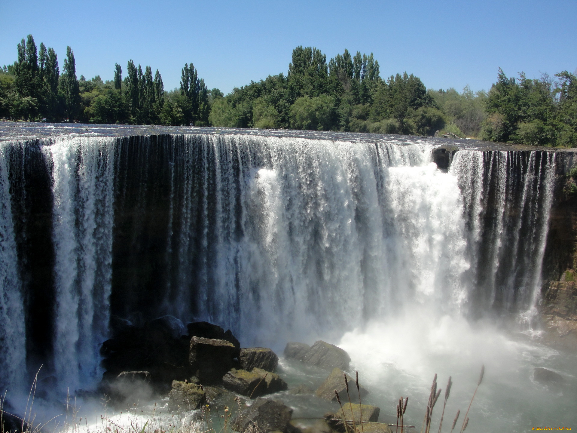 laja, falls, chile, природа, водопады