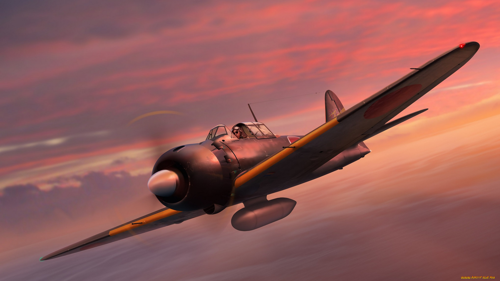 japanese, a6m5, mod, , 52, tomokazu, kasai, edition, авиация, 3д, рисованые, v-graphic, небо, рисунок, самолет