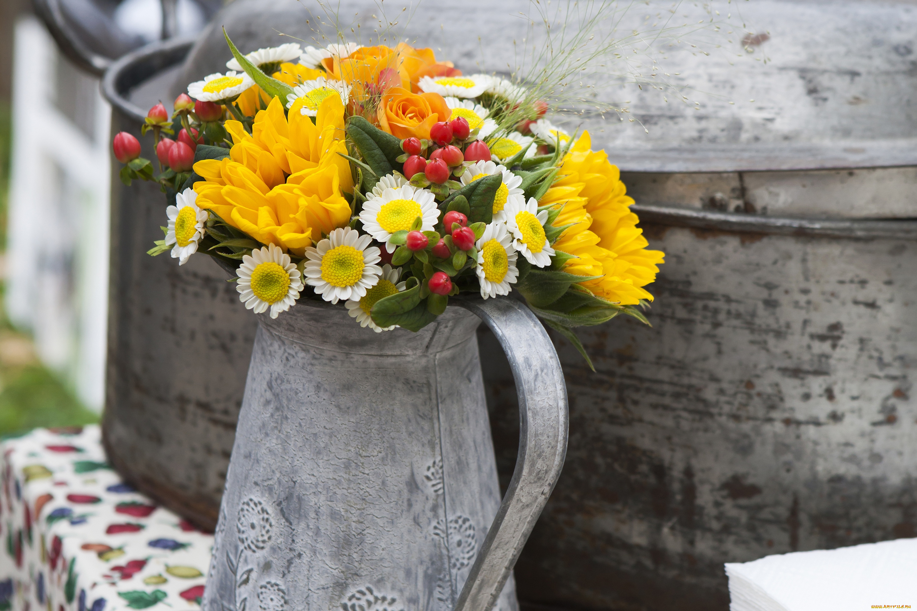 цветы, букеты, , композиции, bouquet, pitcher, flowers, букет, кувшин