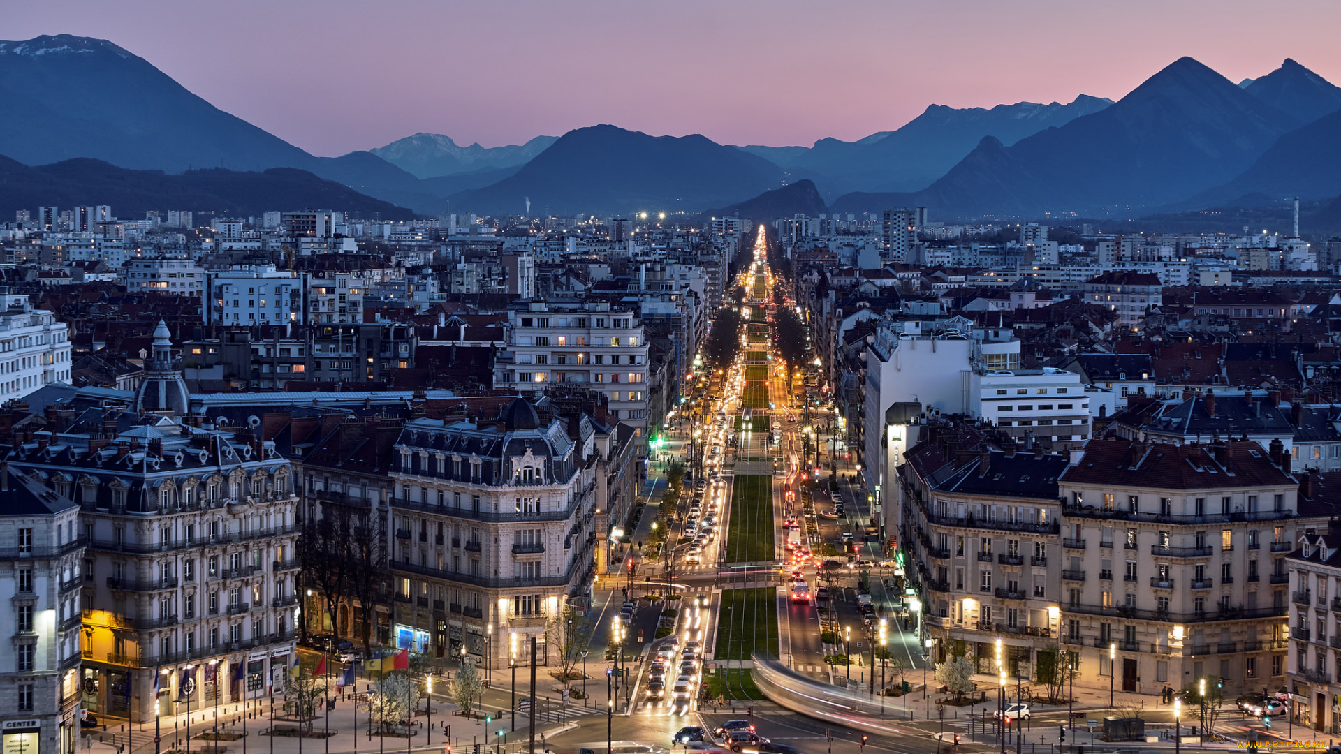 grenoble, города, -, панорамы, простор