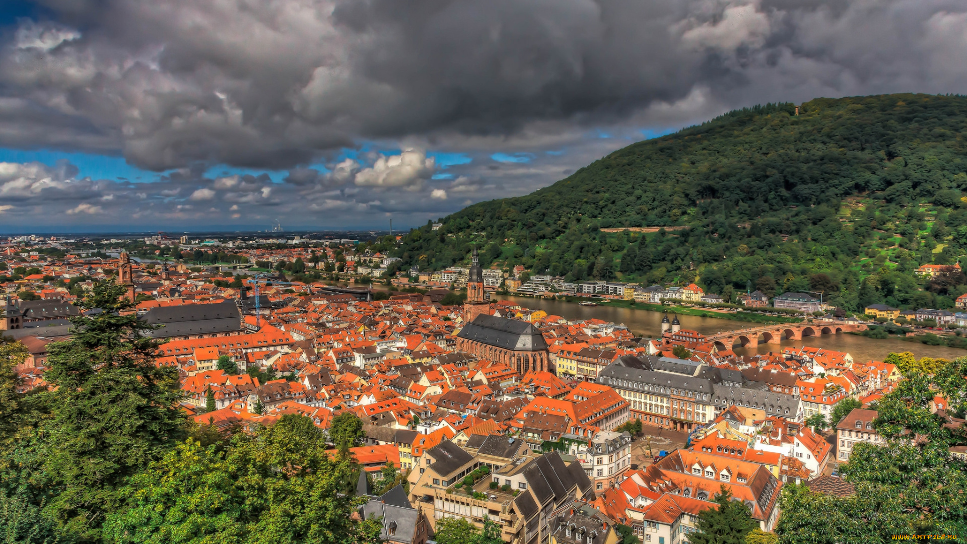 heidelberg, города, -, панорамы, простор