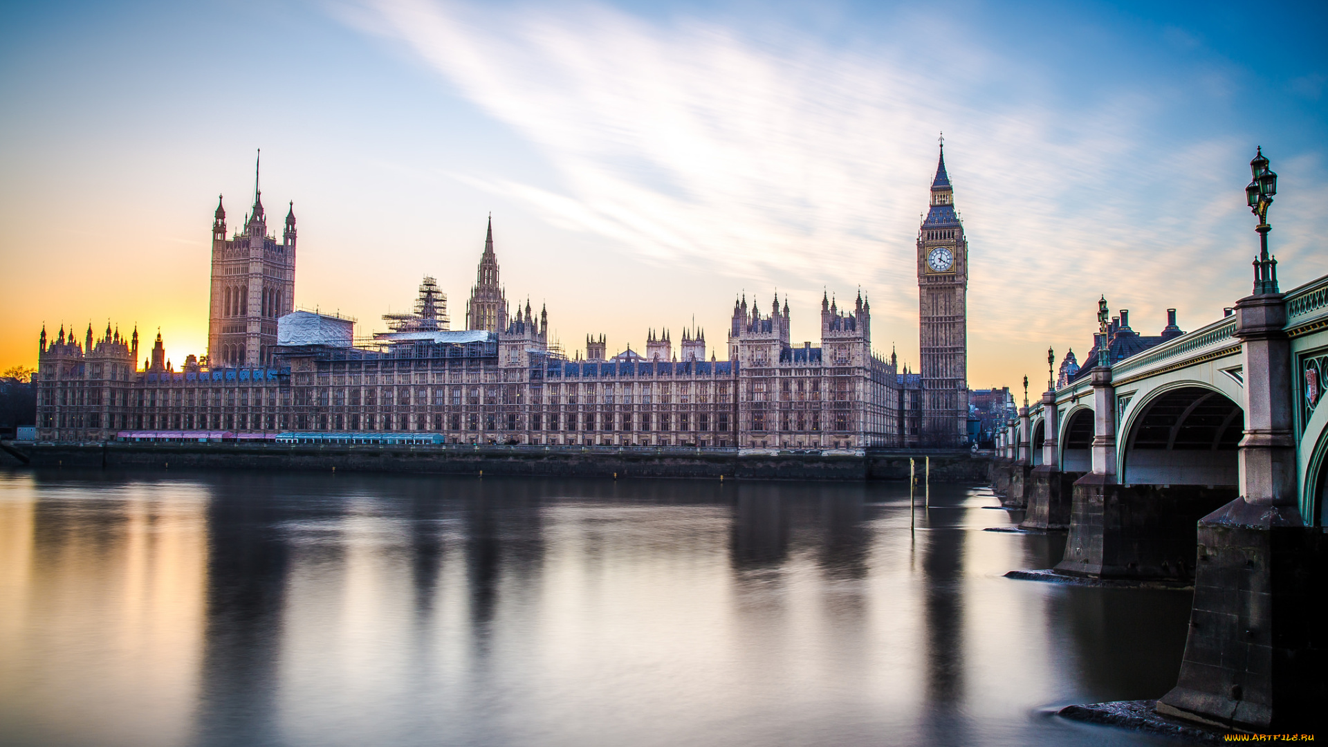 houses, of, parliament, города, лондон, , великобритания, простор