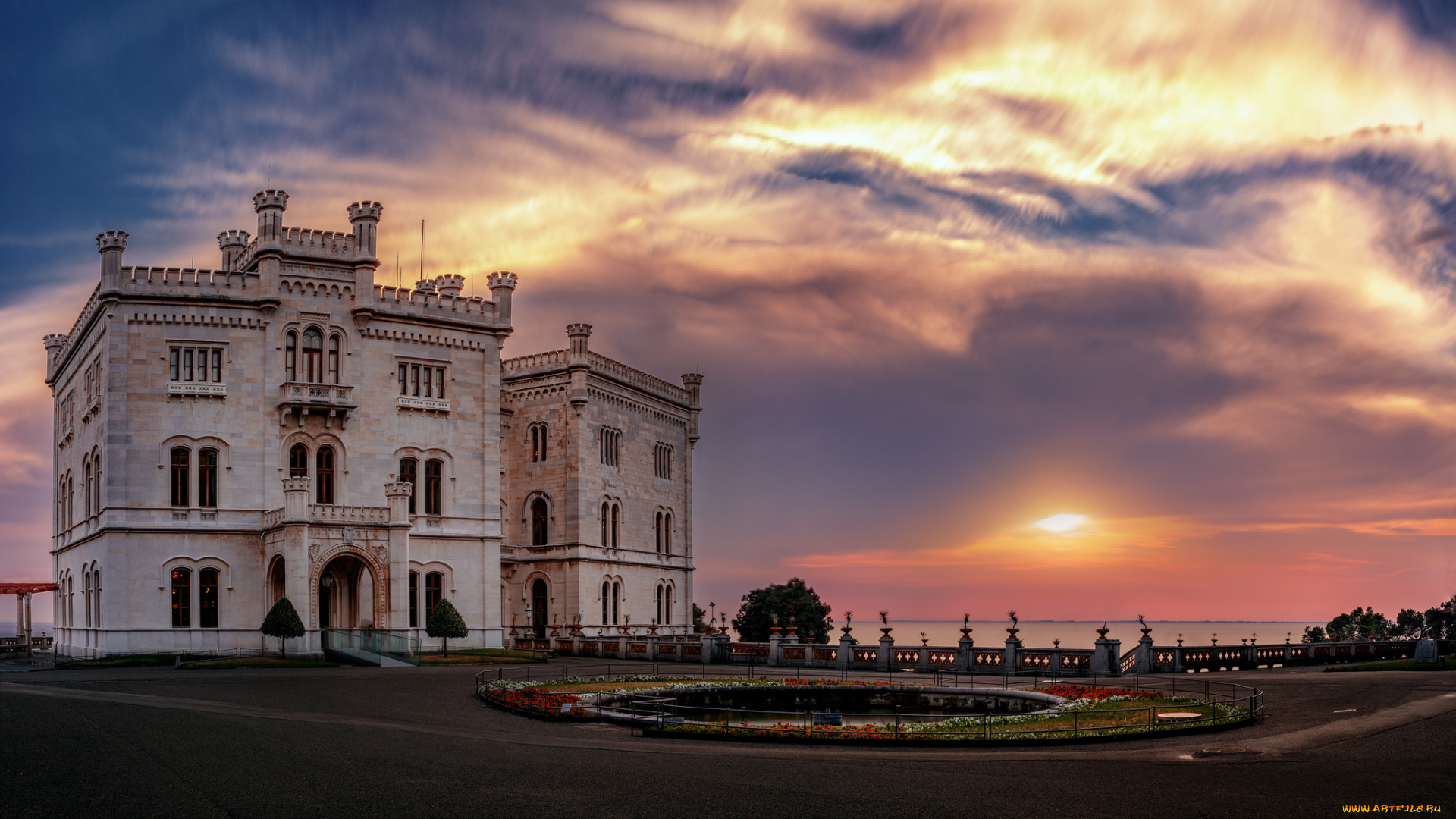 italia, , trieste, -, castello, di, miramare, города, замки, италии, простор