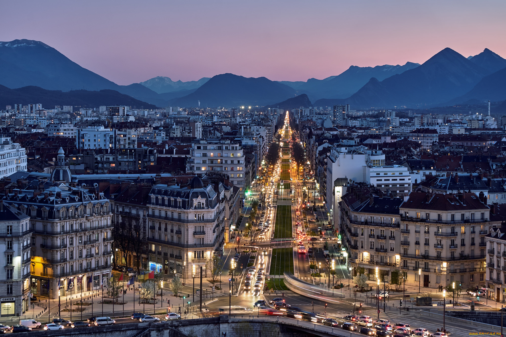 grenoble, города, -, панорамы, простор