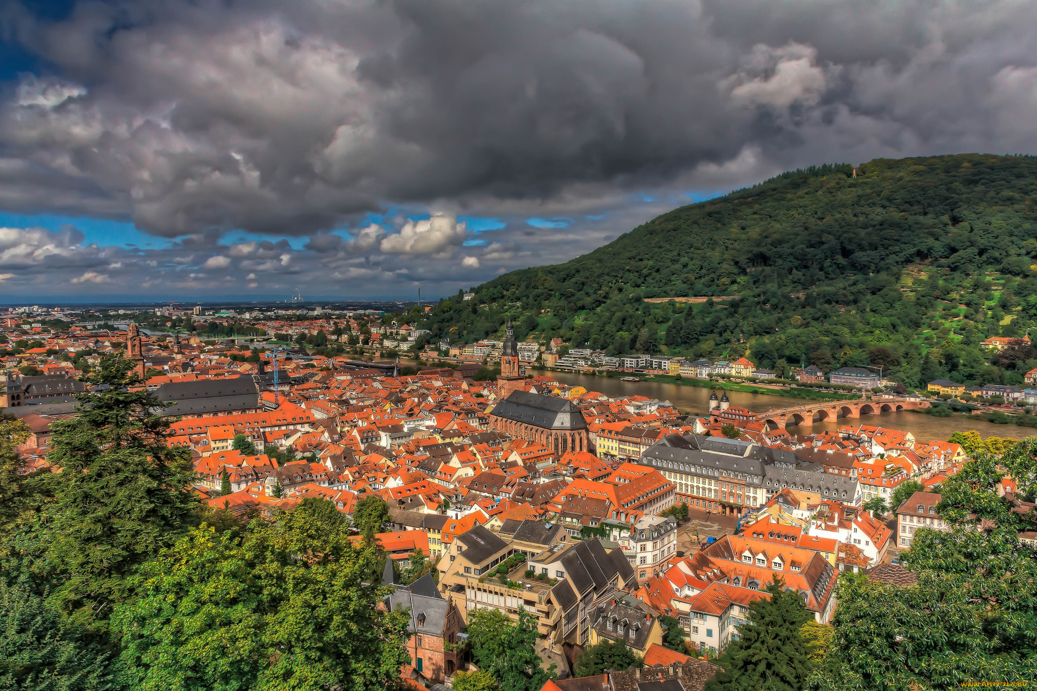 heidelberg, города, -, панорамы, простор