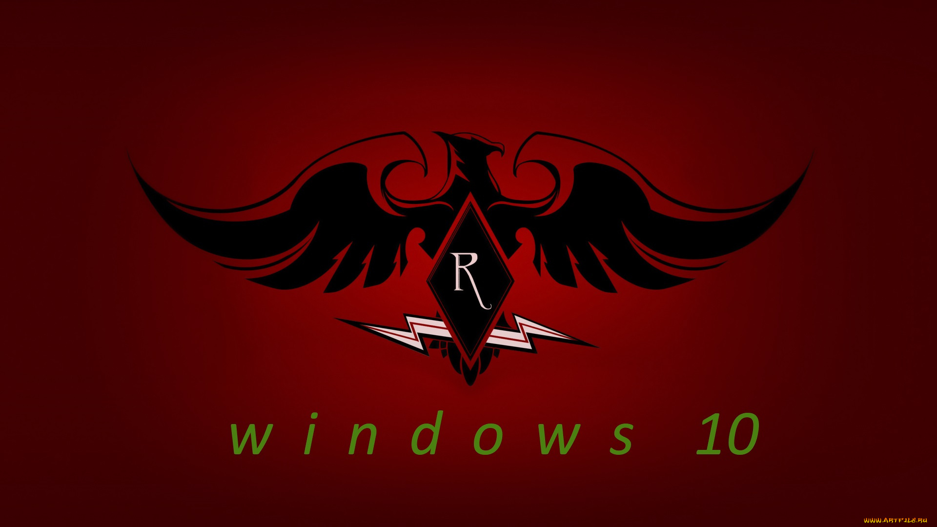 компьютеры, windows, , 10, орел, фон, логотип