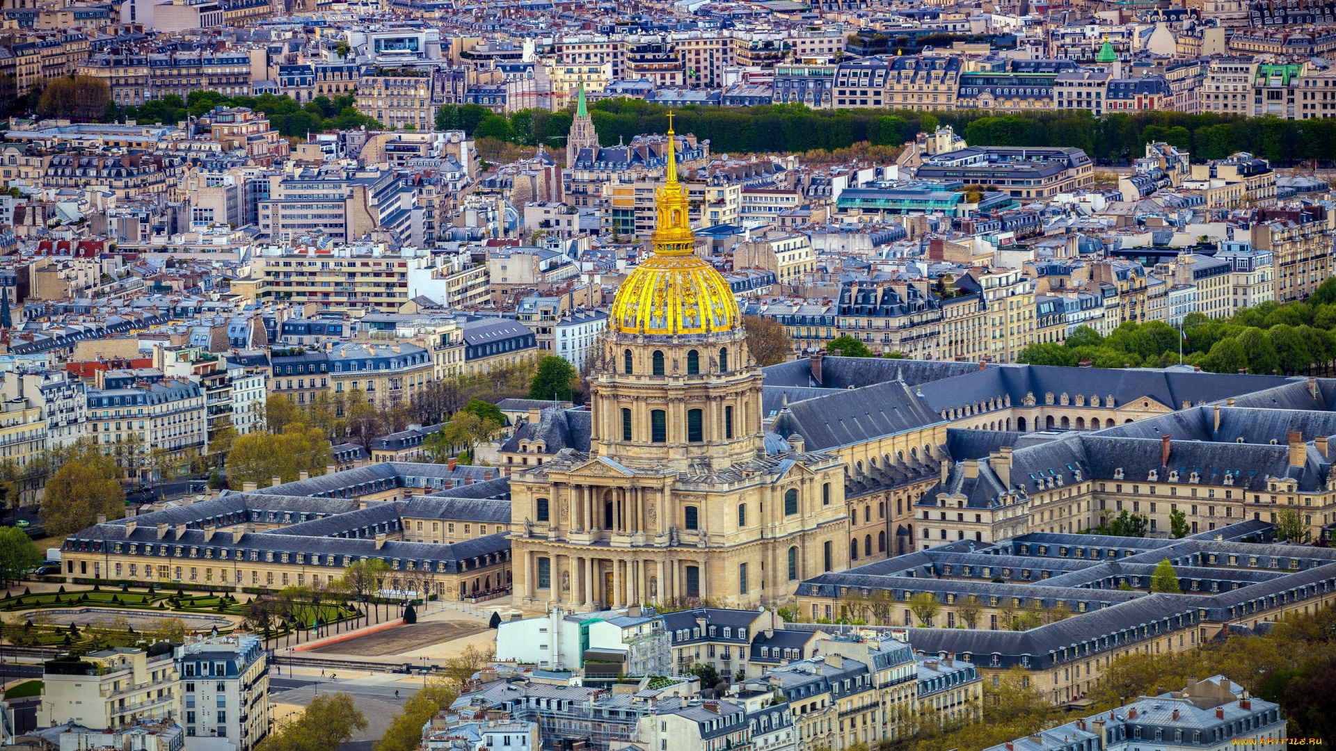 города, париж, , франция, панорама, базилика