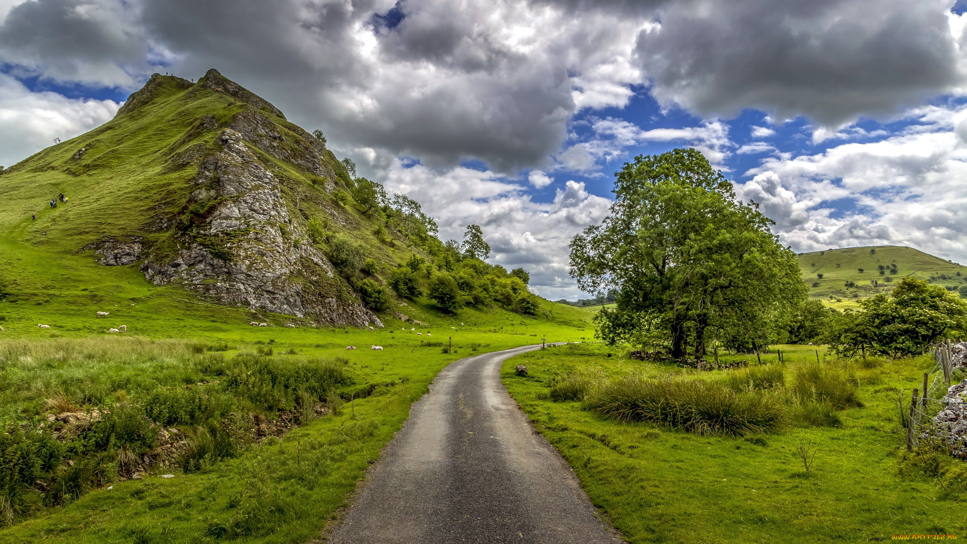 peak, district, , england, природа, дороги, peak, district