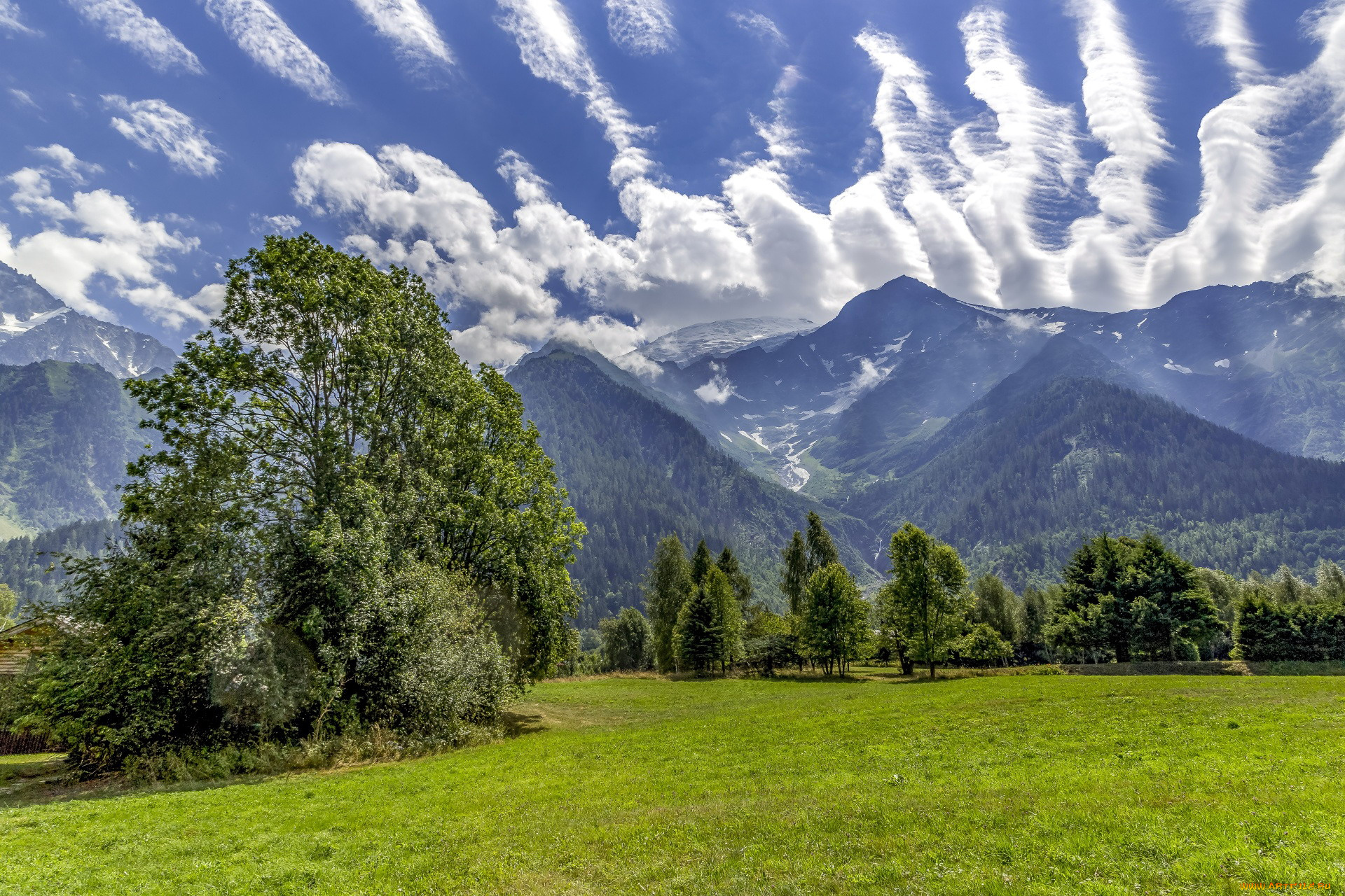 les, houches, eastern, france, природа, луга, les, houches, eastern, france