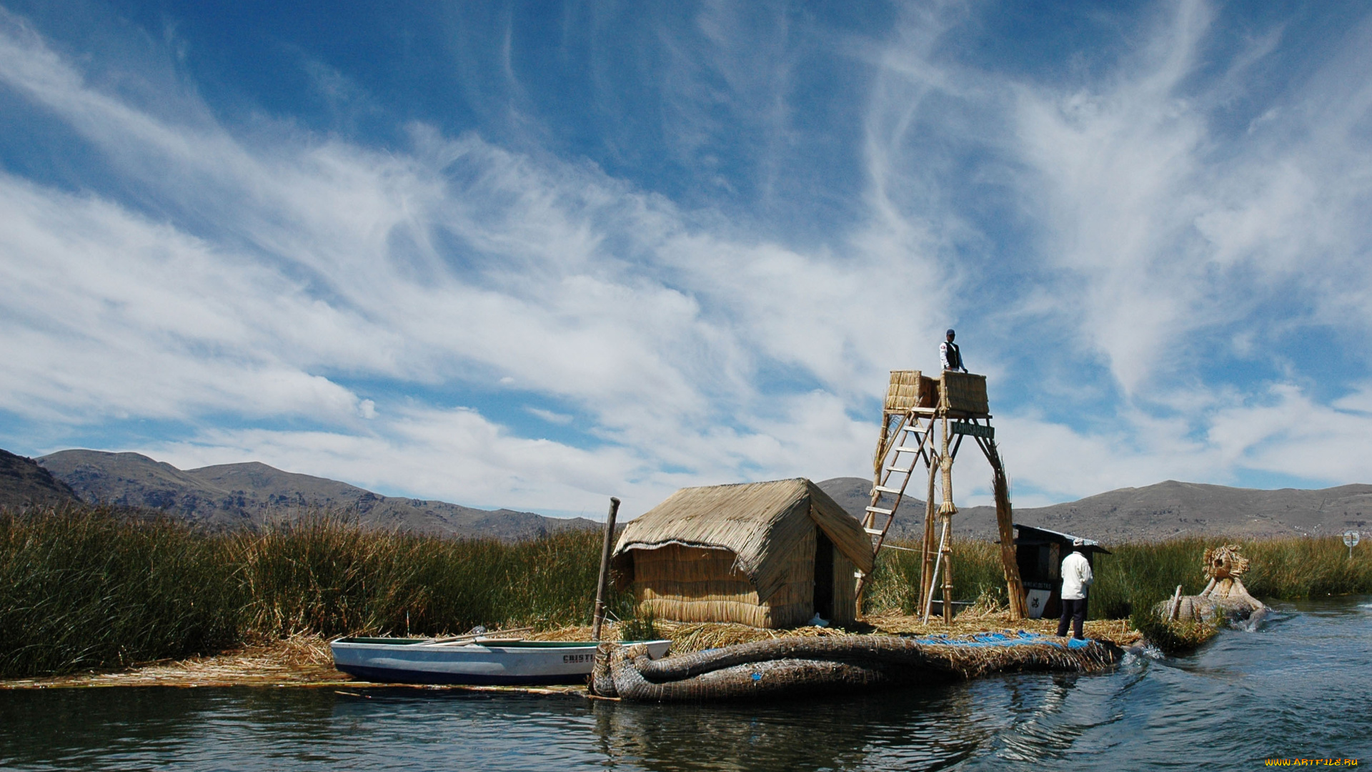 lake, titicaca, peru, корабли, другое, перу, титикака