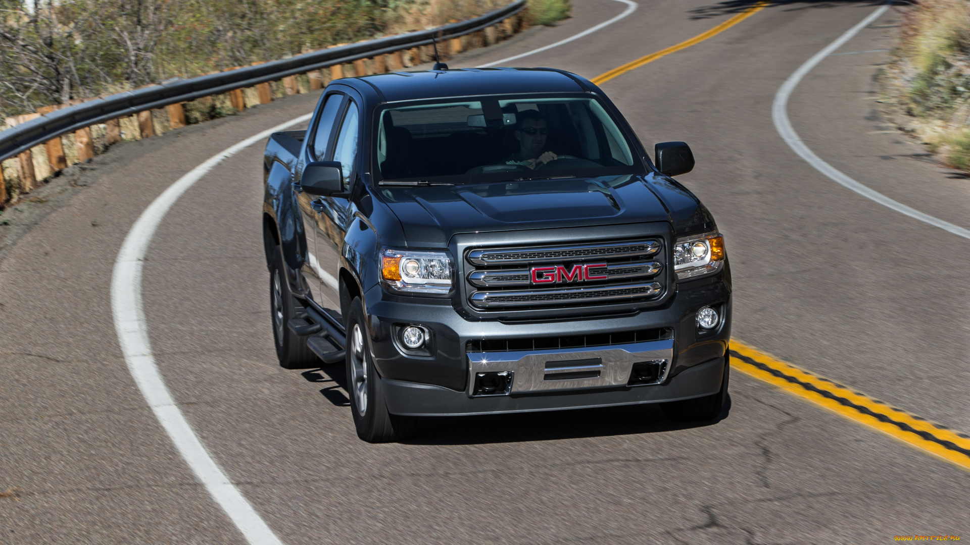 автомобили, gm-gmc, темный, crew, cab, terrain, all, canyon, 2015г, gmc