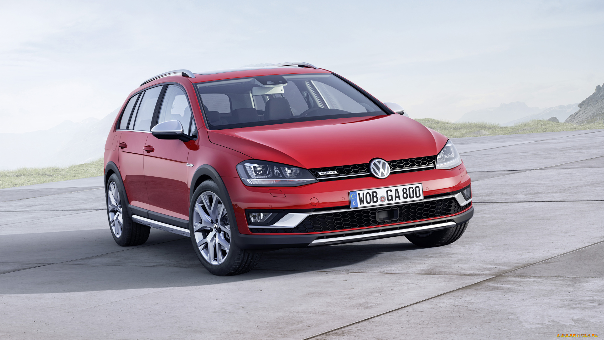 автомобили, volkswagen, красный, 2014г, typ, 5g, alltrack, golf