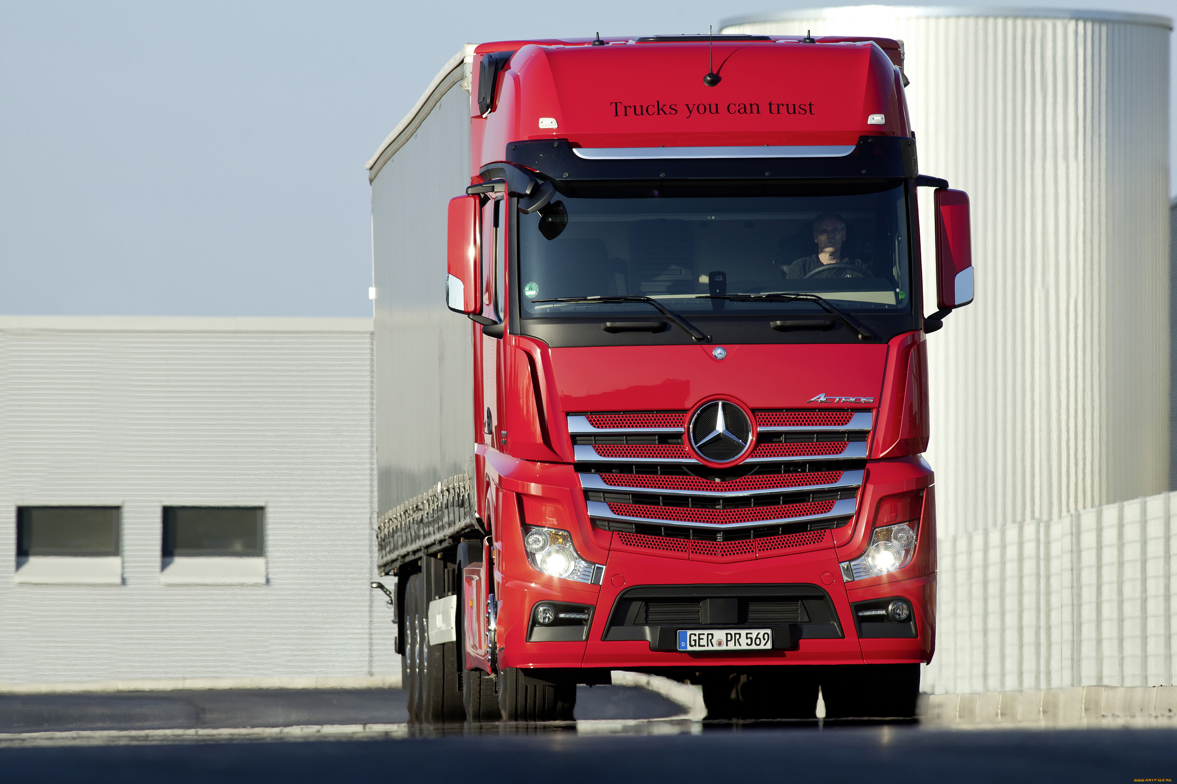 автомобили, mercedes, trucks, 1851, mercedes-benz, actros, mp4, красный