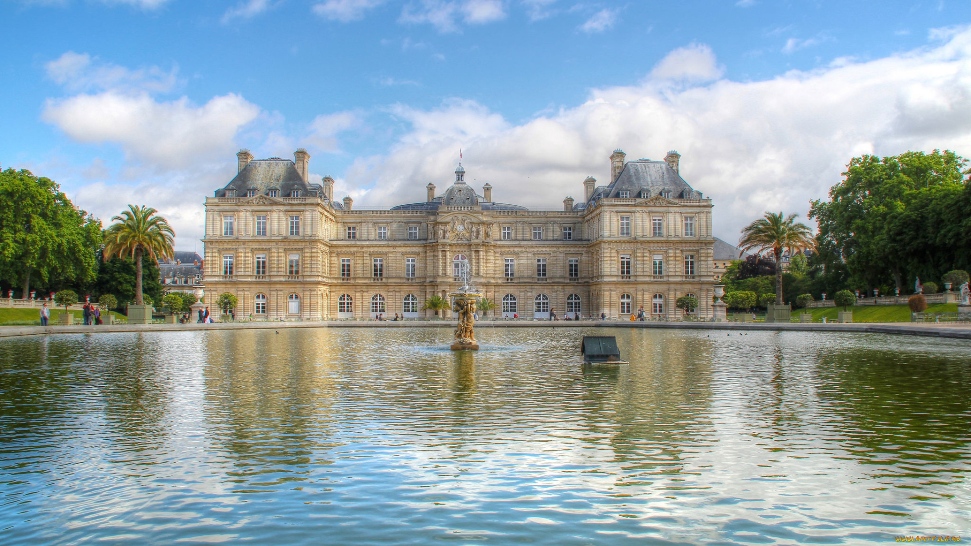 jardin, du, luxembourg, paris, города, париж, , франция, дворец