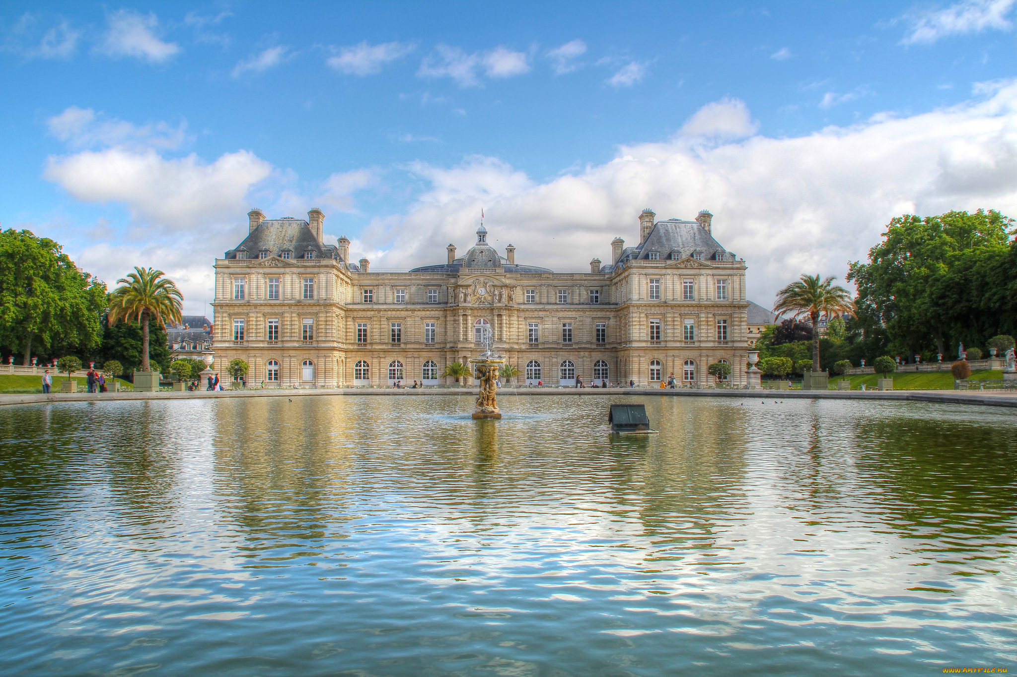 jardin, du, luxembourg, paris, города, париж, , франция, дворец