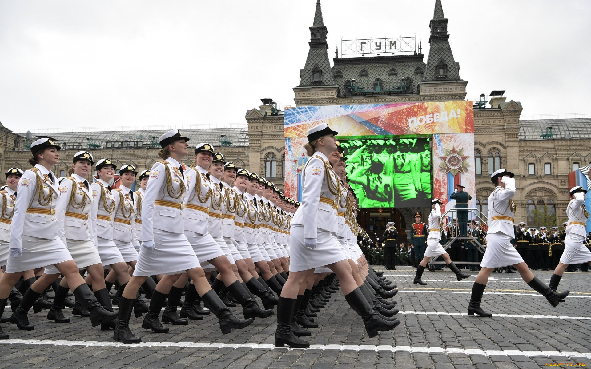 праздничные, день, победы, красная, площадь, курсанты, университета, россии, военного, день, победы, 9, мая, обороны, парад