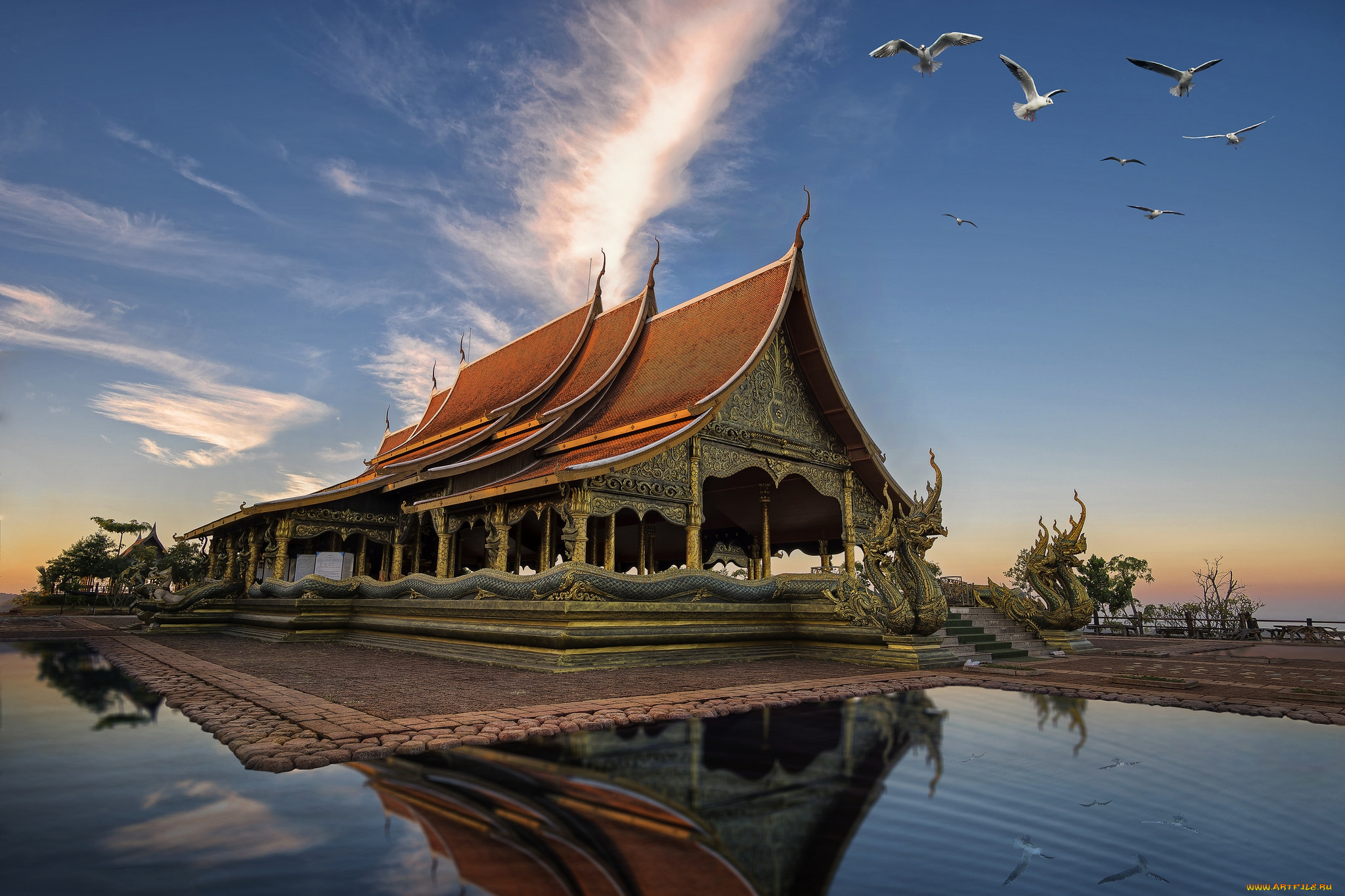 sirindhorn, wararam, phu, prao, temple, города, -, буддийские, и, другие, храмы, простор