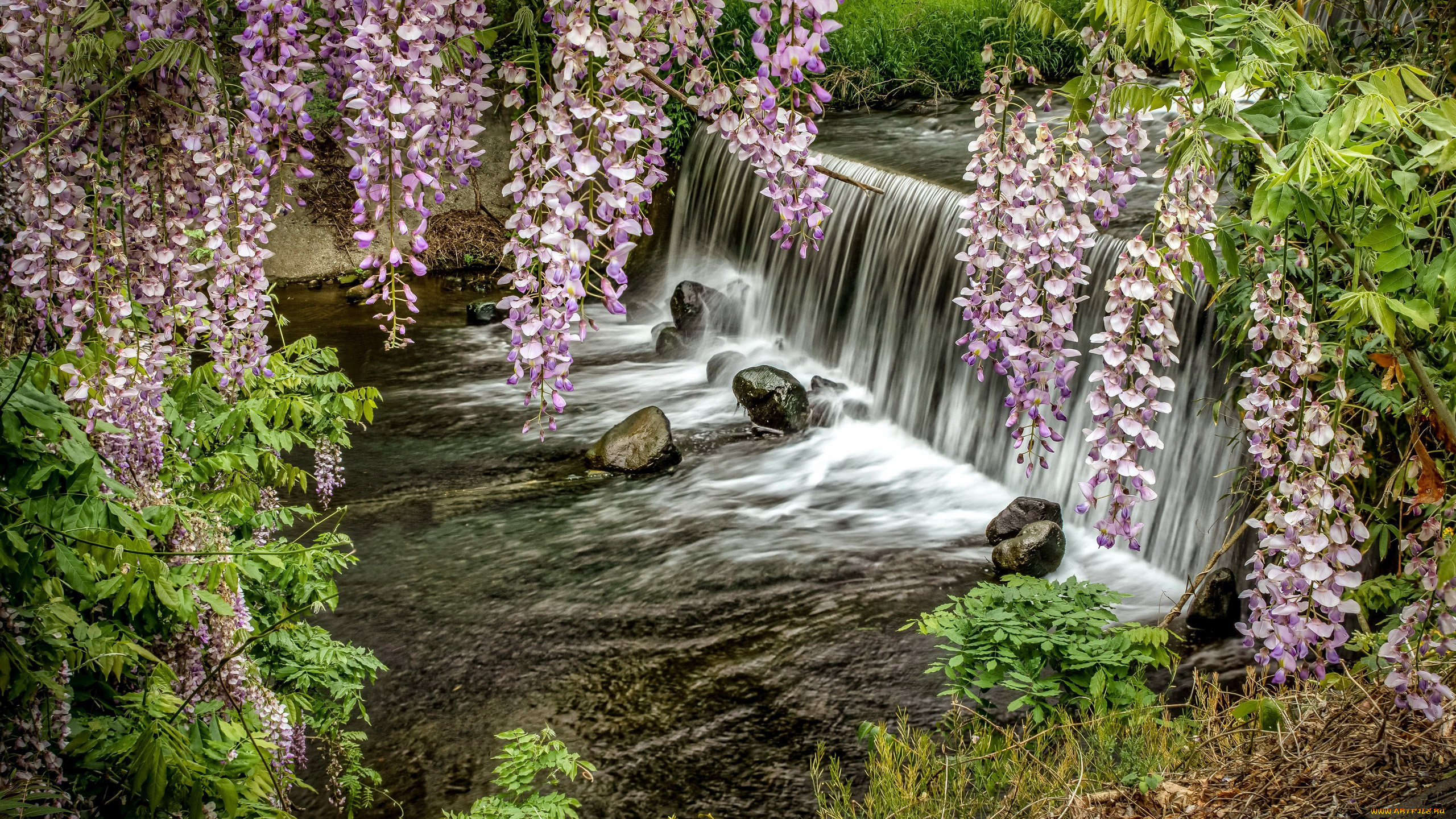 природа, водопады, поток, водопад, вода