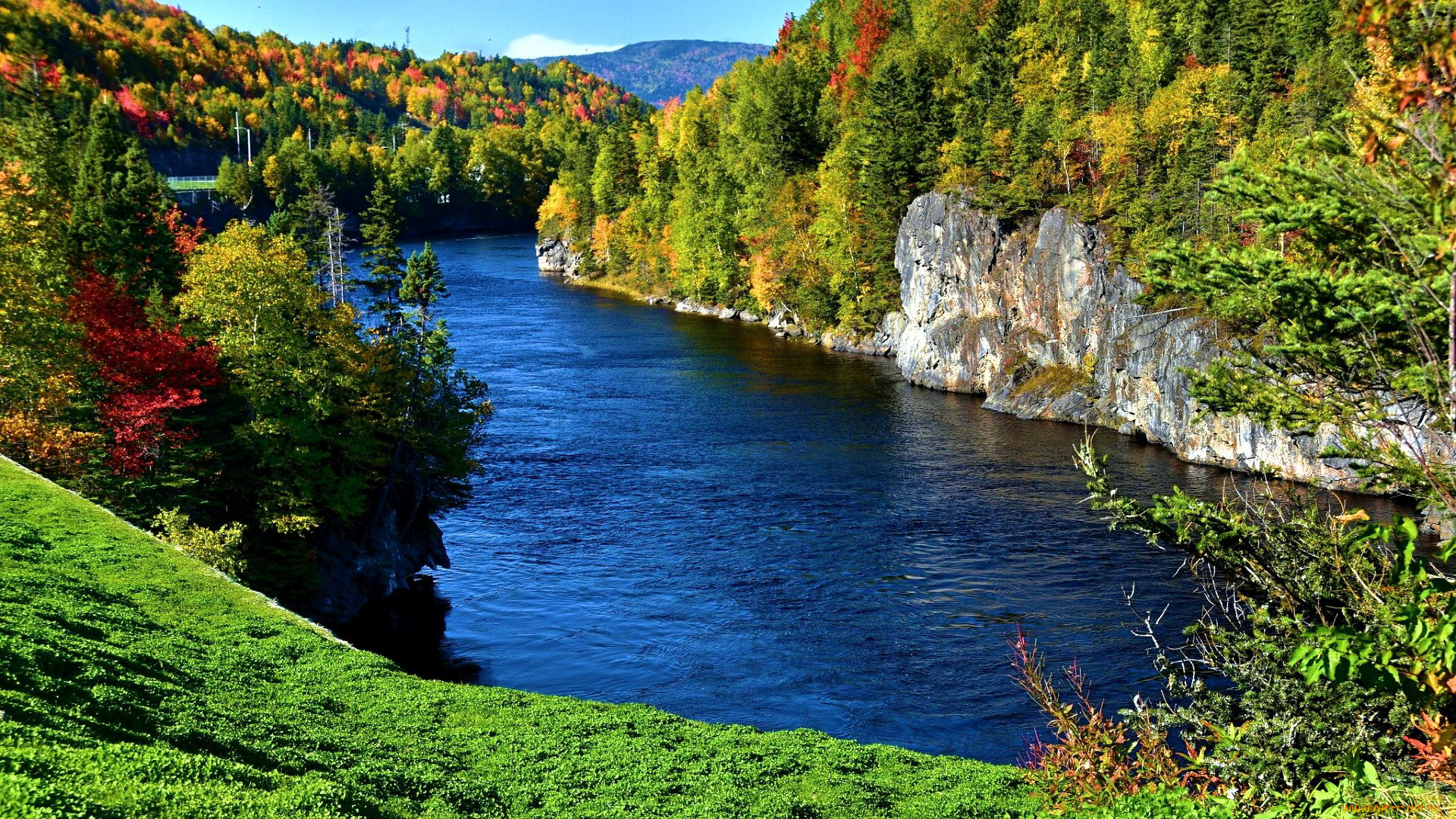 humber, river, newfoundland, and, labrador, природа, реки, озера, humber, river, newfoundland, and, labrador