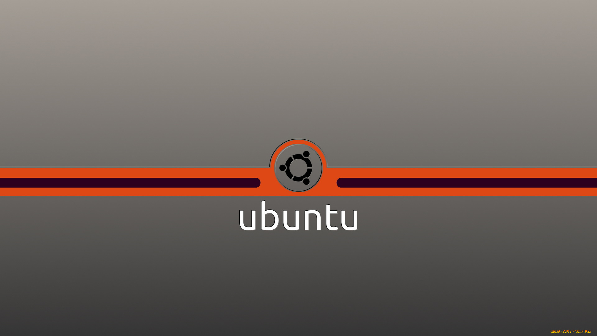 компьютеры, ubuntu, linux, полоса, фон, красная, серый