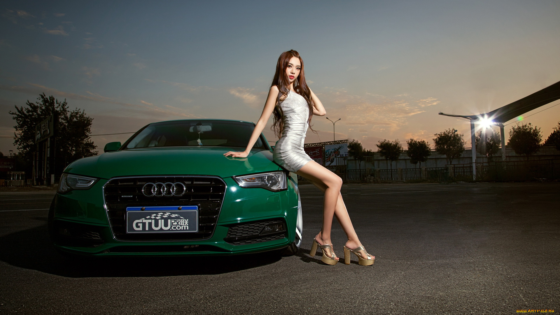 автомобили, авто, девушками, девушка, азиатка, audi, a5