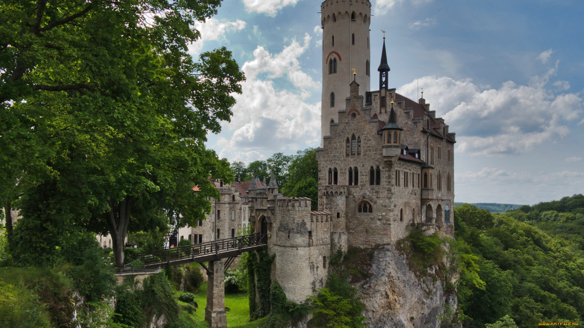 lichtenstein, castle, germany, города, дворцы, замки, крепости, германия, замок