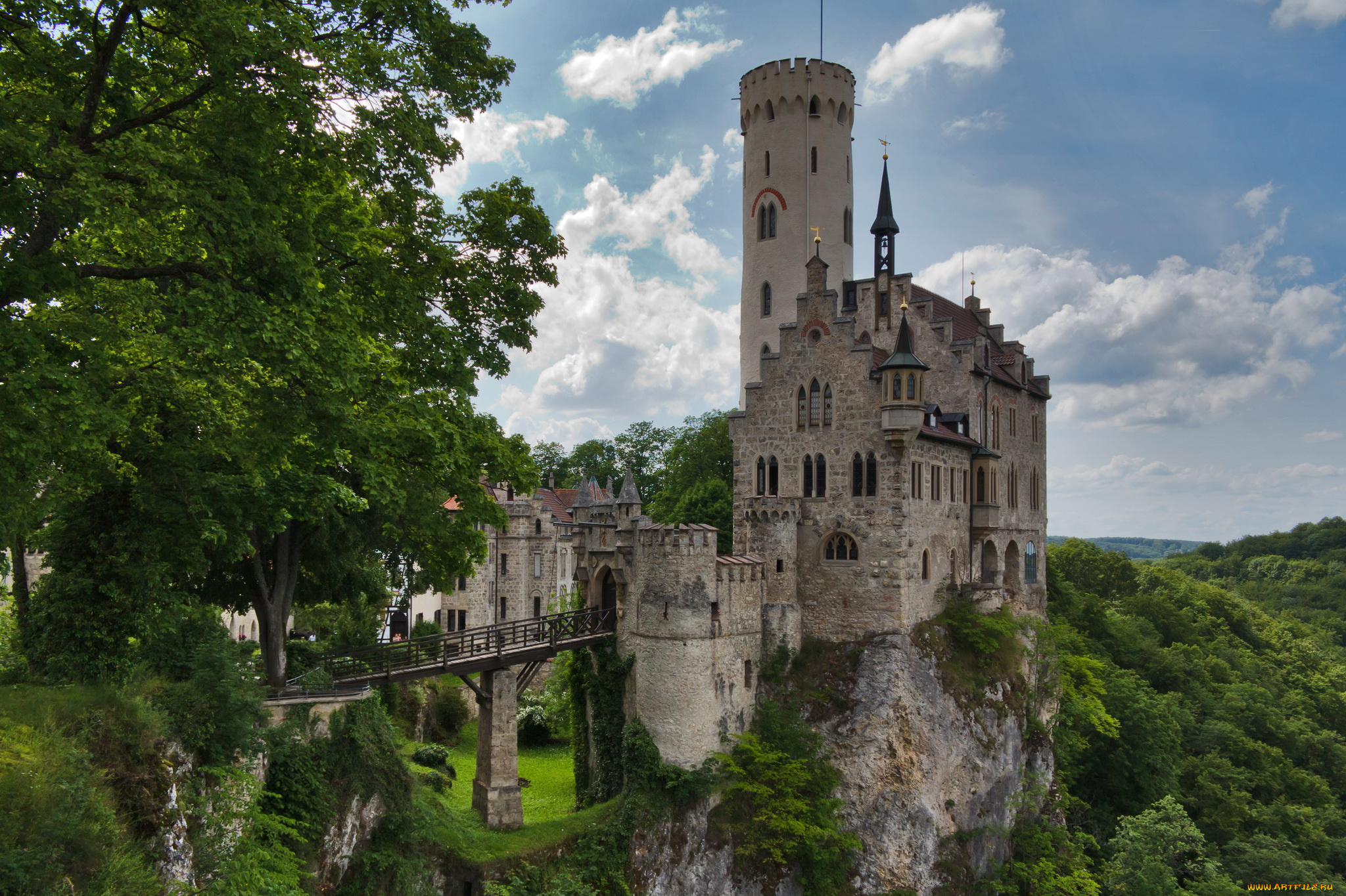 lichtenstein, castle, germany, города, дворцы, замки, крепости, германия, замок