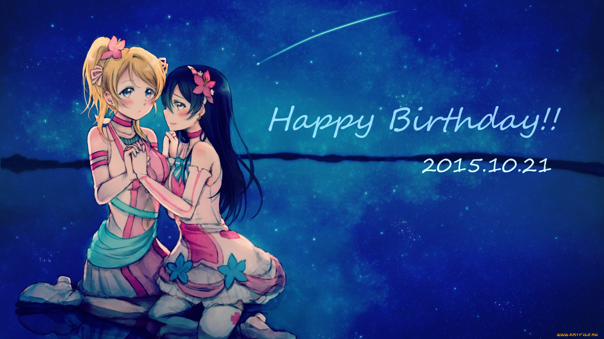 аниме, love, live, , school, idol, project, ayase, eri, love, live, school, idol, project, lilylion26, девушки, арт, sonoda, umi