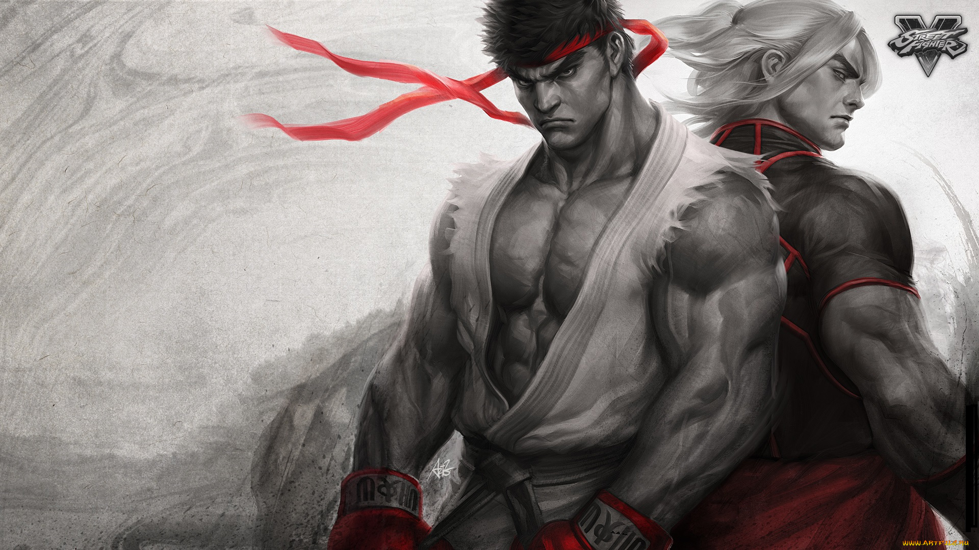 видео, игры, street, fighter, art, бойцы, street, fighter, ryu, ken